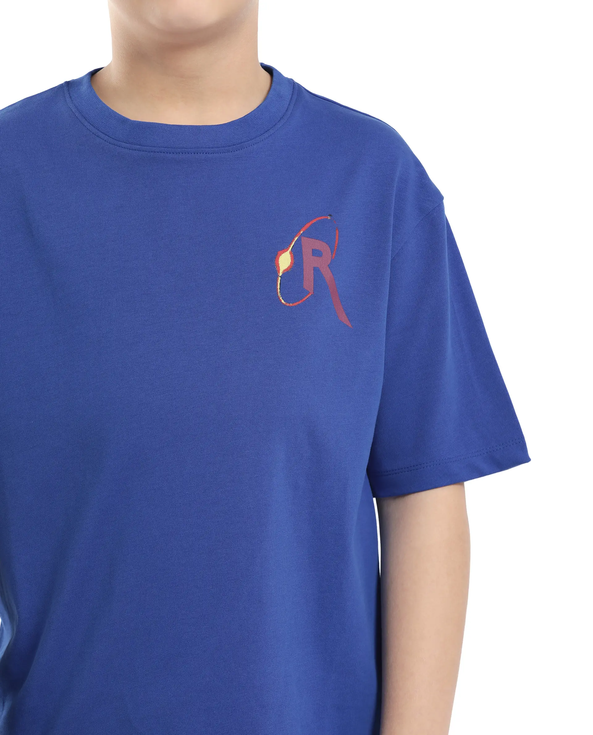 Rare Ones Kids Expo Blue Cotton Short Sleeve Crew Neck Printed Boxy T-Shirt - Image 5
