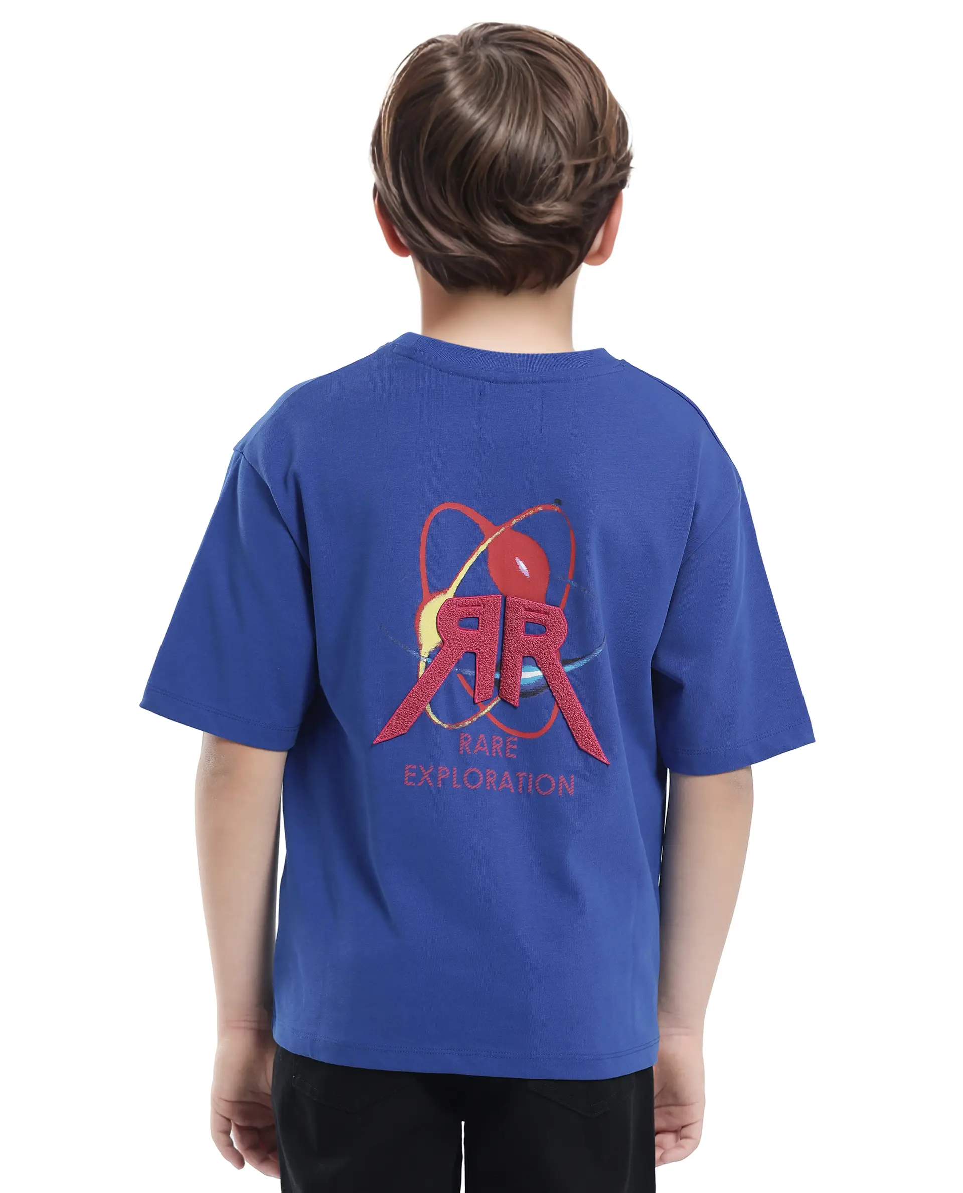 Rare Ones Kids Expo Blue Cotton Short Sleeve Crew Neck Printed Boxy T-Shirt - Image 7