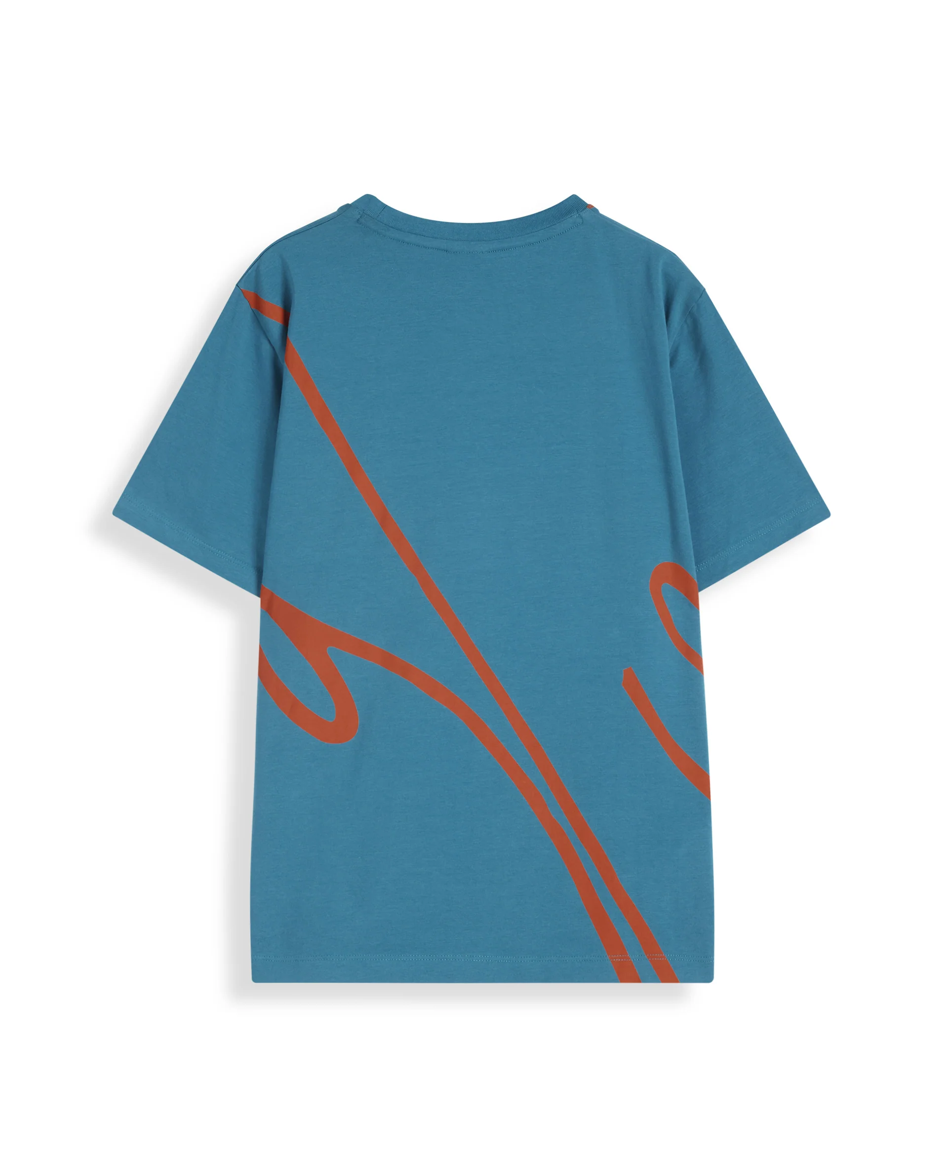 Rare Ones Kids Ezon Turq Cotton Blend Short Sleeve Crew Neck Graphic Signature Print T-Shirt - Image 3