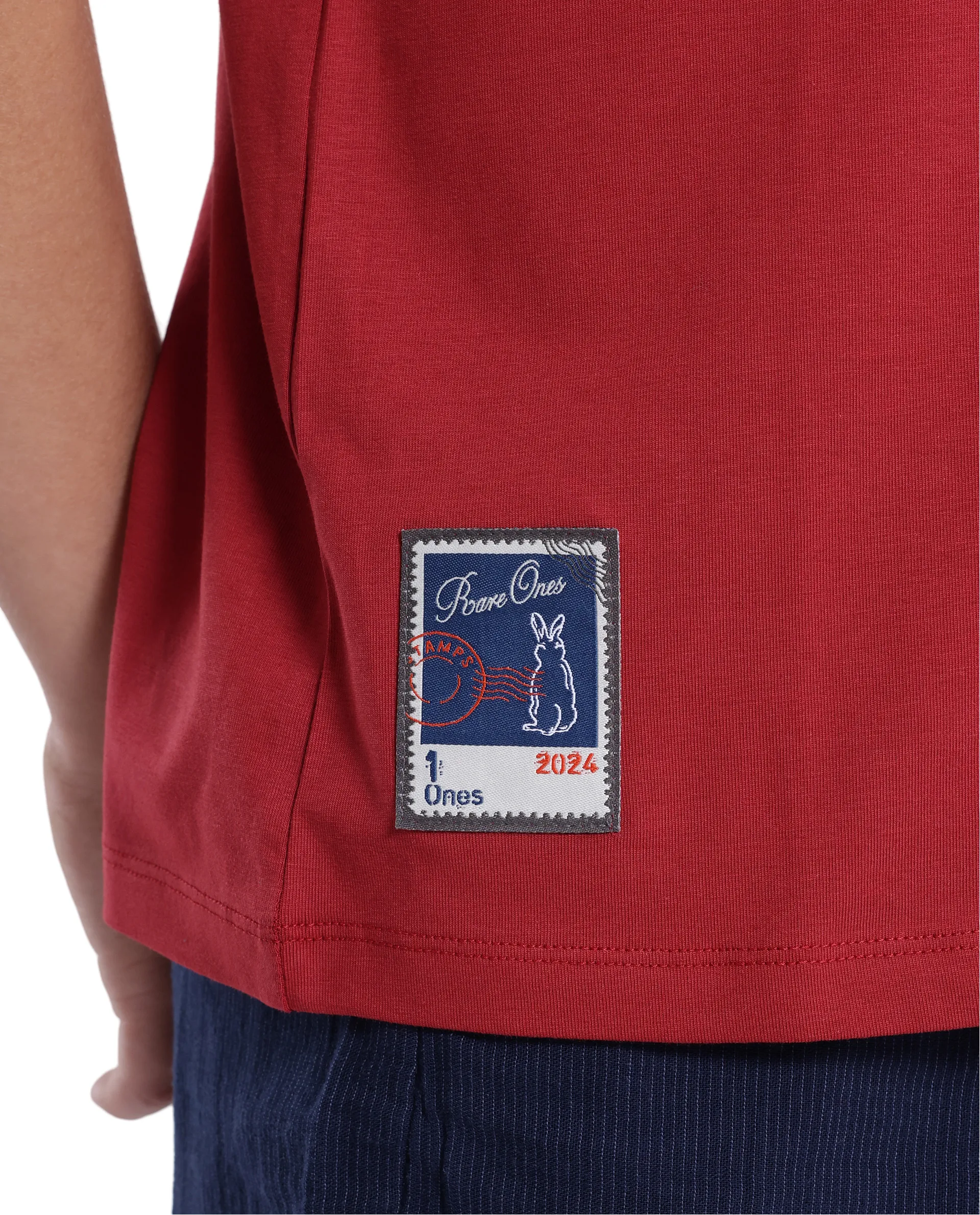 Rare Ones Kids Fury Red Cotton Blend Short Sleeve Crew Neck Printed T-Shirt - Image 5