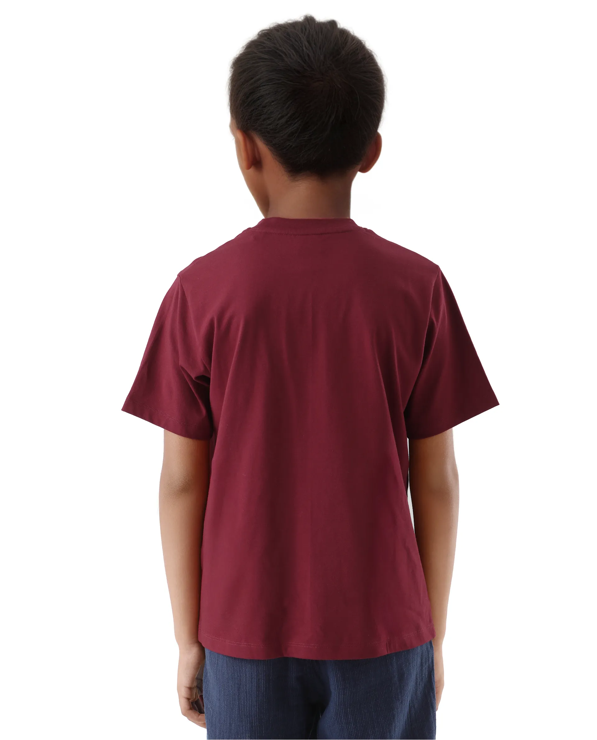 Rare Ones Kids Gamer Dark Red Cotton Embroidered Slip-On Regular Fit T-Shirt - Image 8