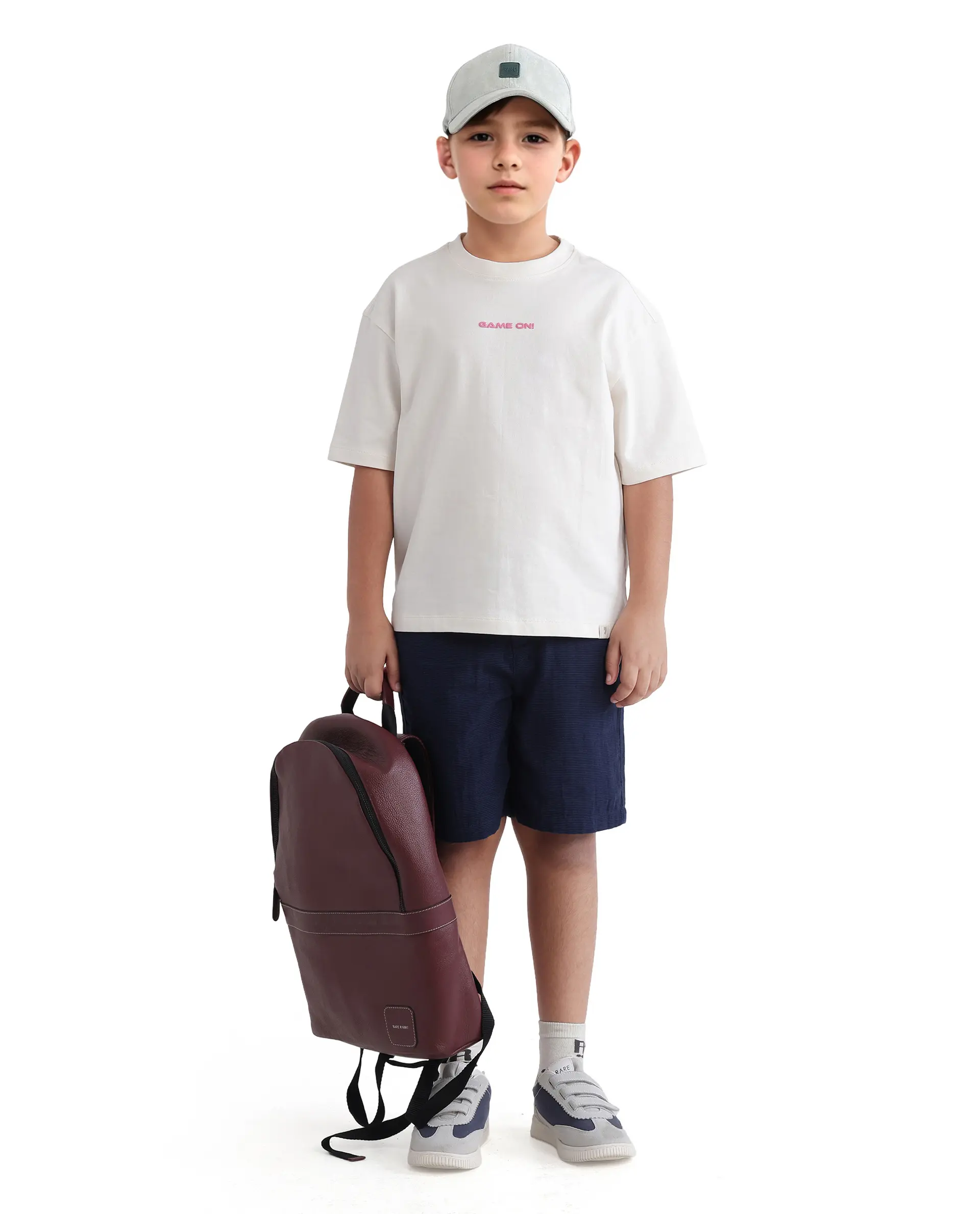 Rare Ones Kids Gamo White Cotton Short Sleeve Crew Neck Print T-Shirt - Image 2