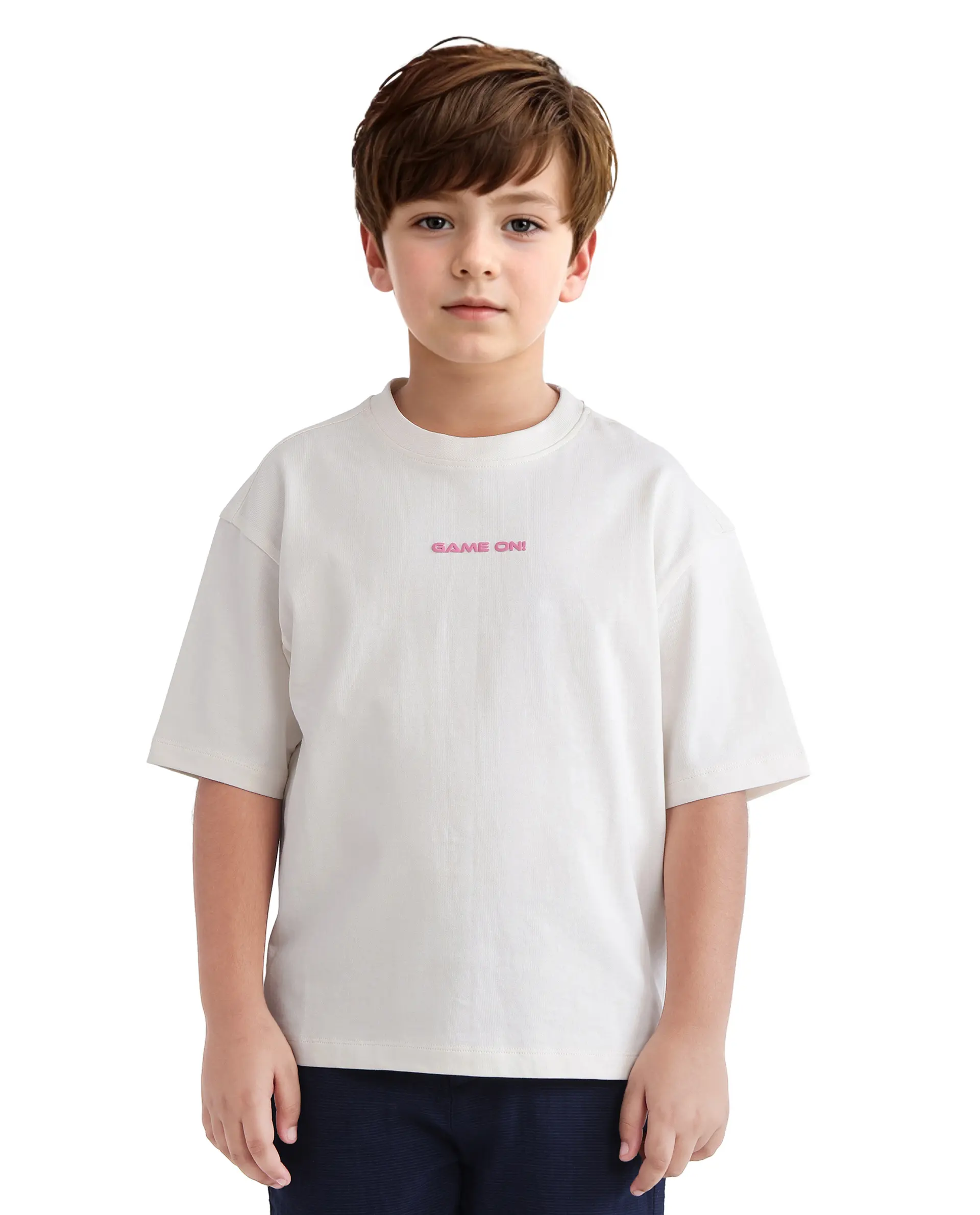 Rare Ones Kids Gamo White Cotton Short Sleeve Crew Neck Print T-Shirt - Image 3
