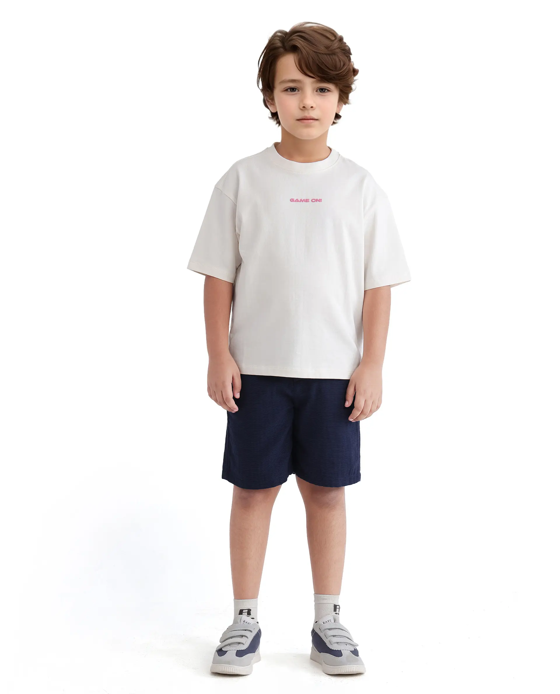Rare Ones Kids Gamo White Cotton Short Sleeve Crew Neck Print T-Shirt - Image 4