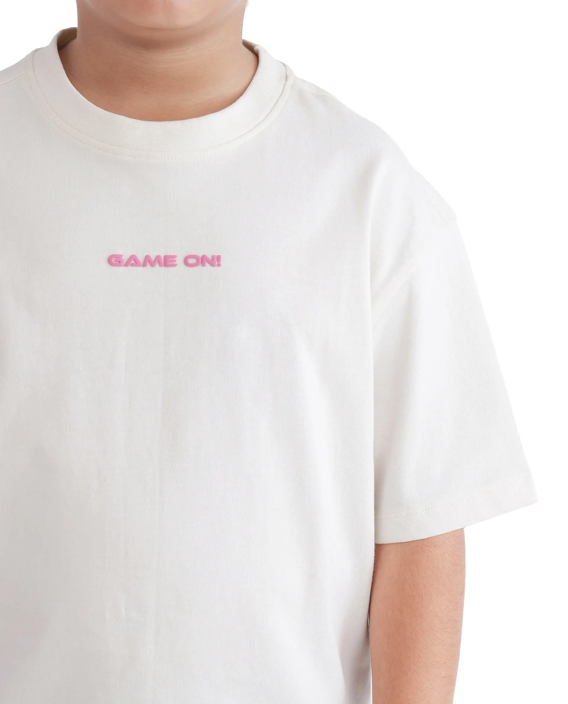 Rare Ones Kids Gamo White Cotton Short Sleeve Crew Neck Print T-Shirt - Image 5