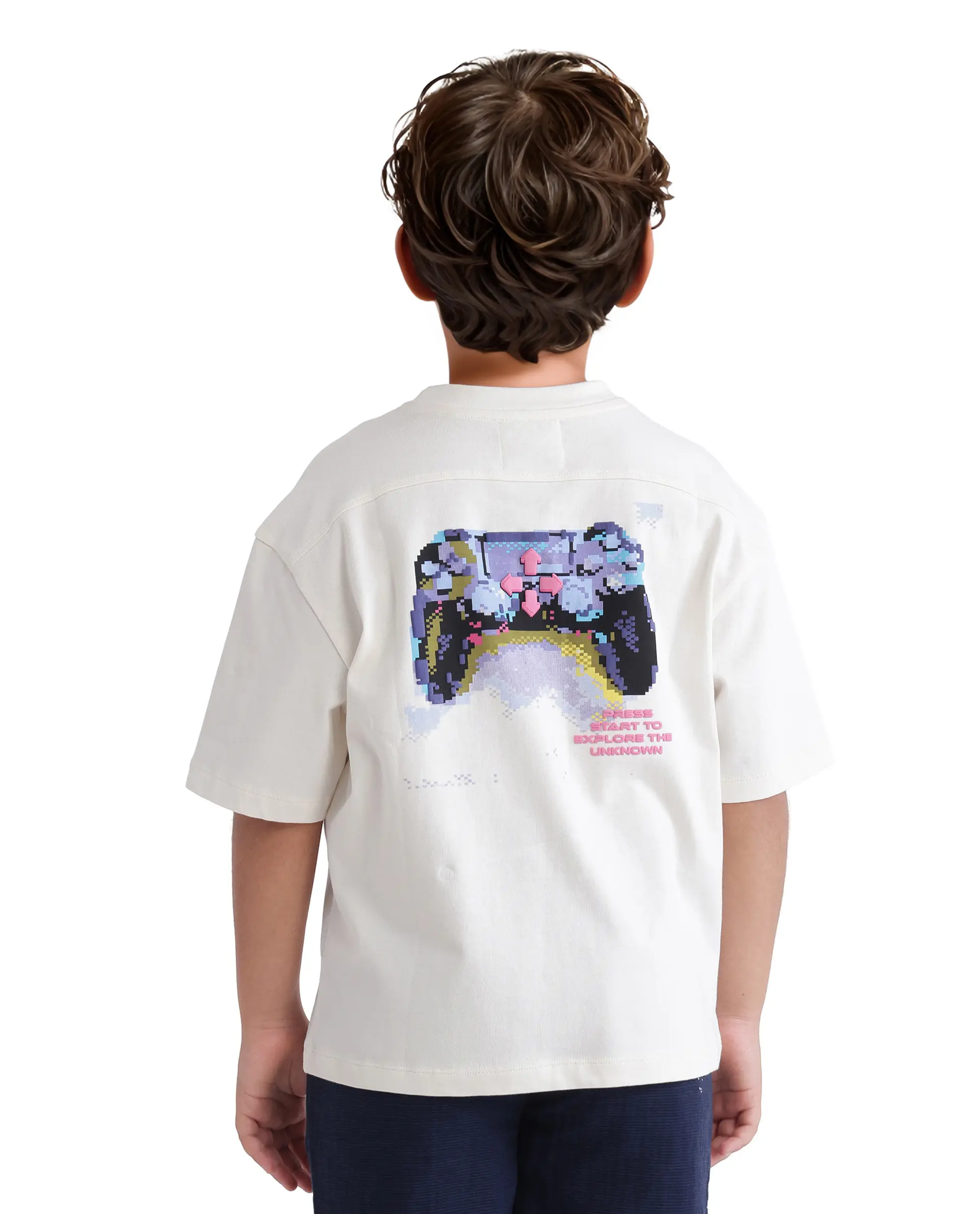 Rare Ones Kids Gamo White Cotton Short Sleeve Crew Neck Print T-Shirt - Image 6
