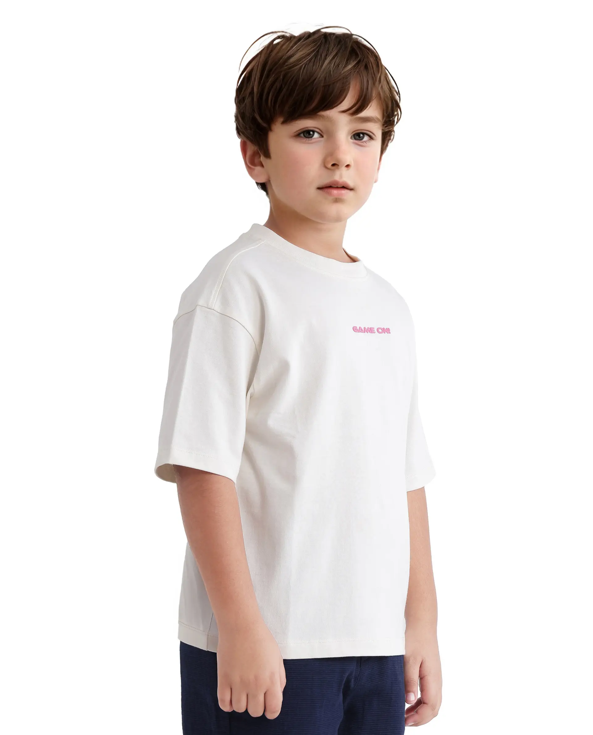Rare Ones Kids Gamo White Cotton Short Sleeve Crew Neck Print T-Shirt - Image 8