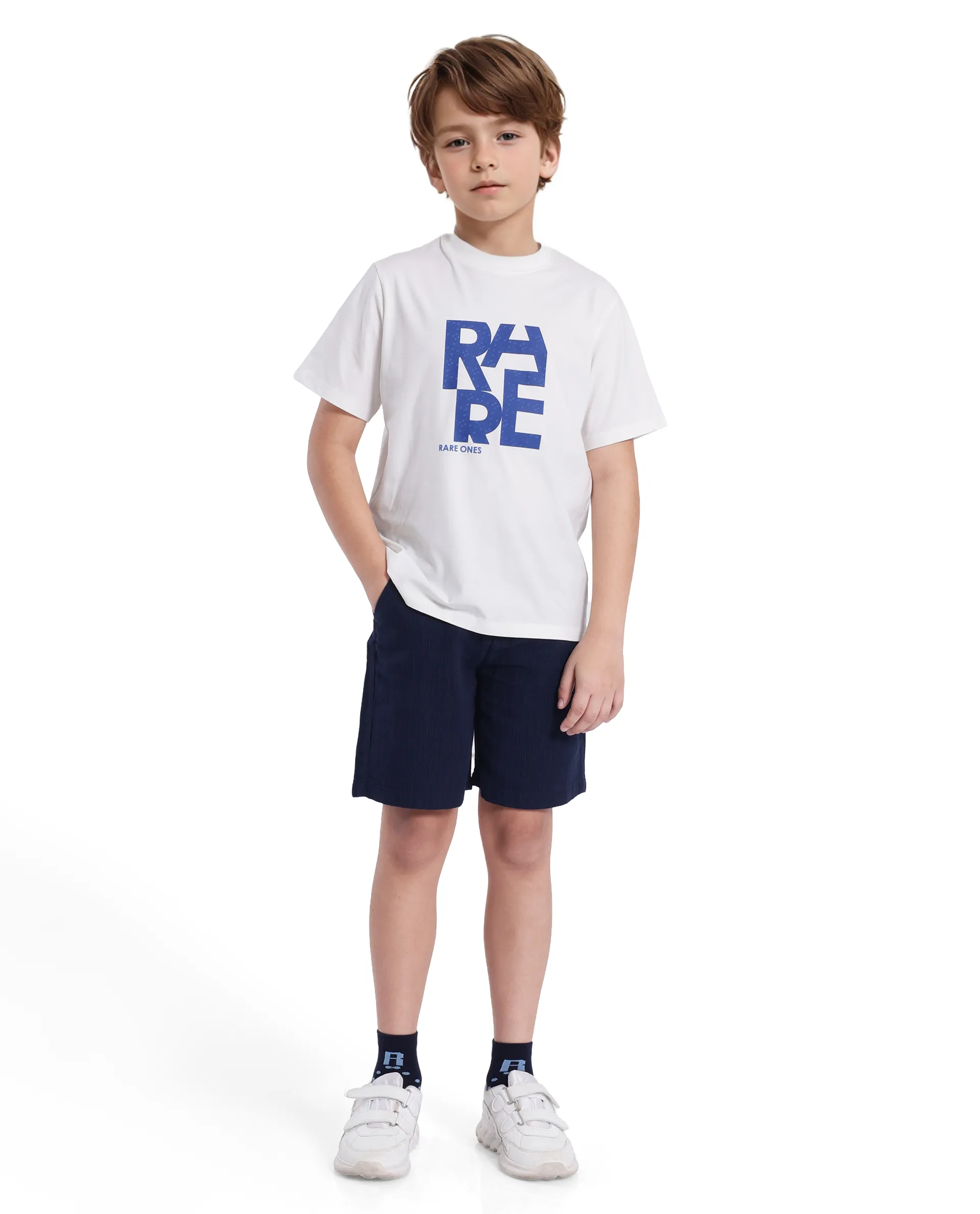 Rare Ones Kids Gelo Off White Cotton Blend Short Sleeve Crew Neck Printed Regular T-Shirt - Image 2