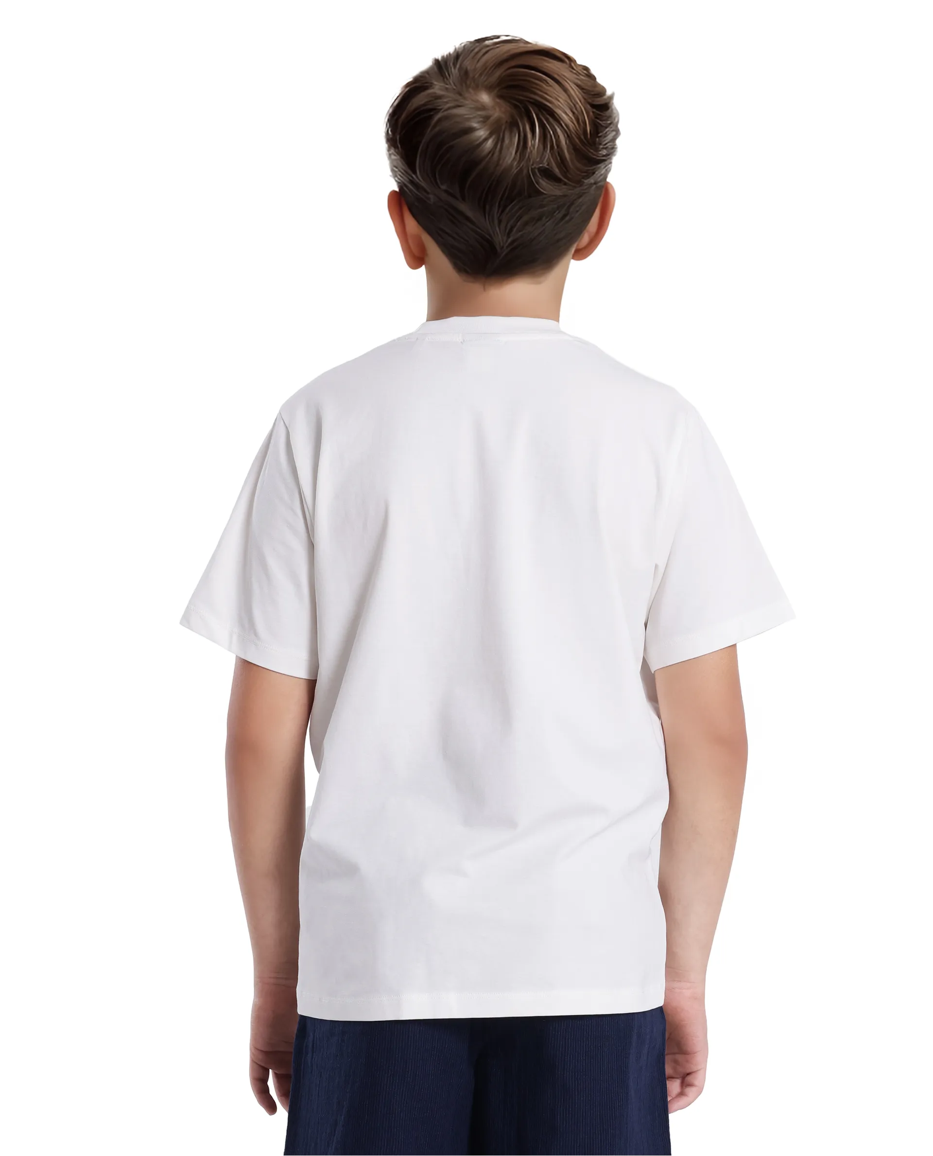 Rare Ones Kids Gelo Off White Cotton Blend Short Sleeve Crew Neck Printed Regular T-Shirt - Image 8