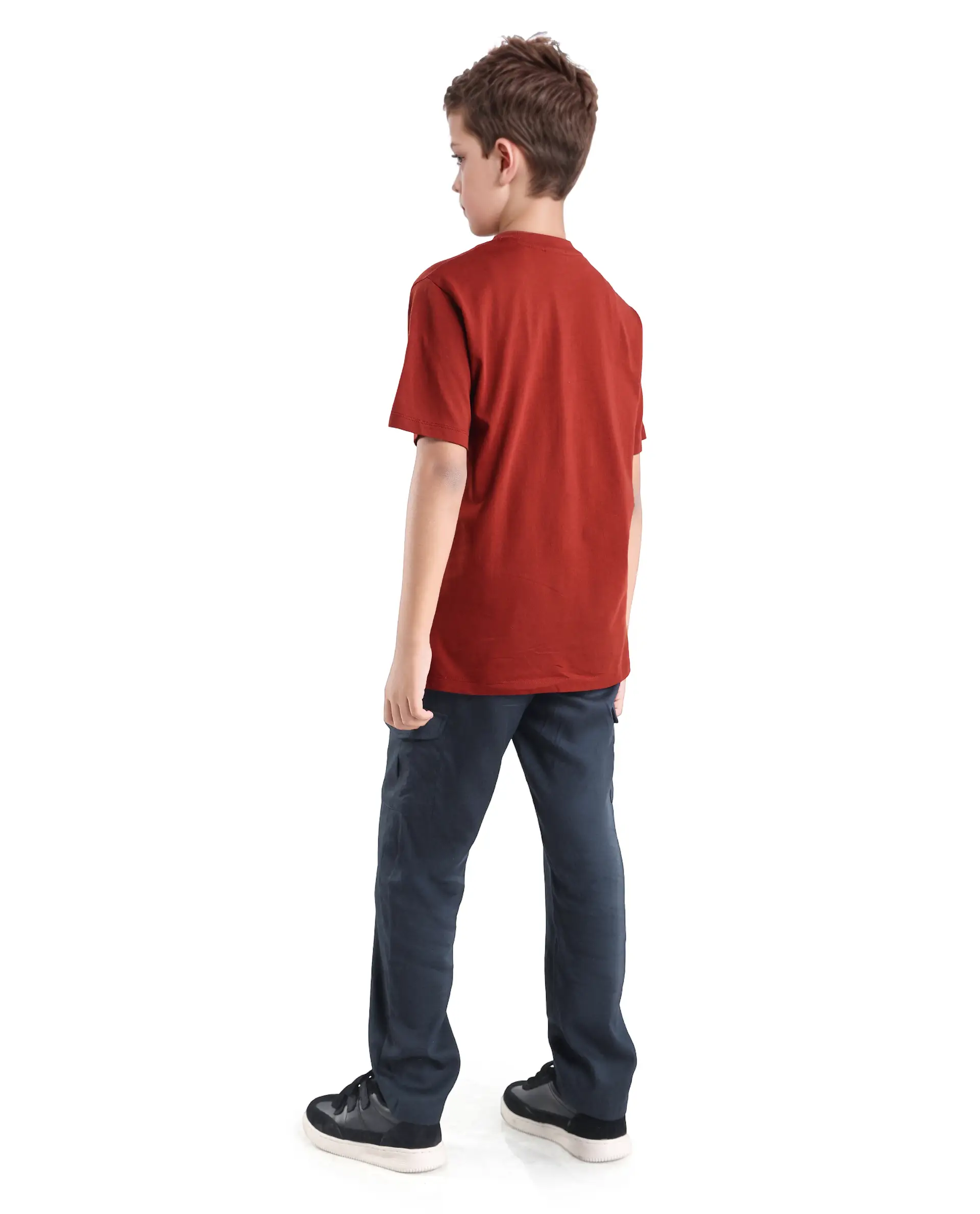 Rare Ones Kids Glin-B Navy Polyester Blend Solid Button Closure Regular Fit Trouser - Image 7