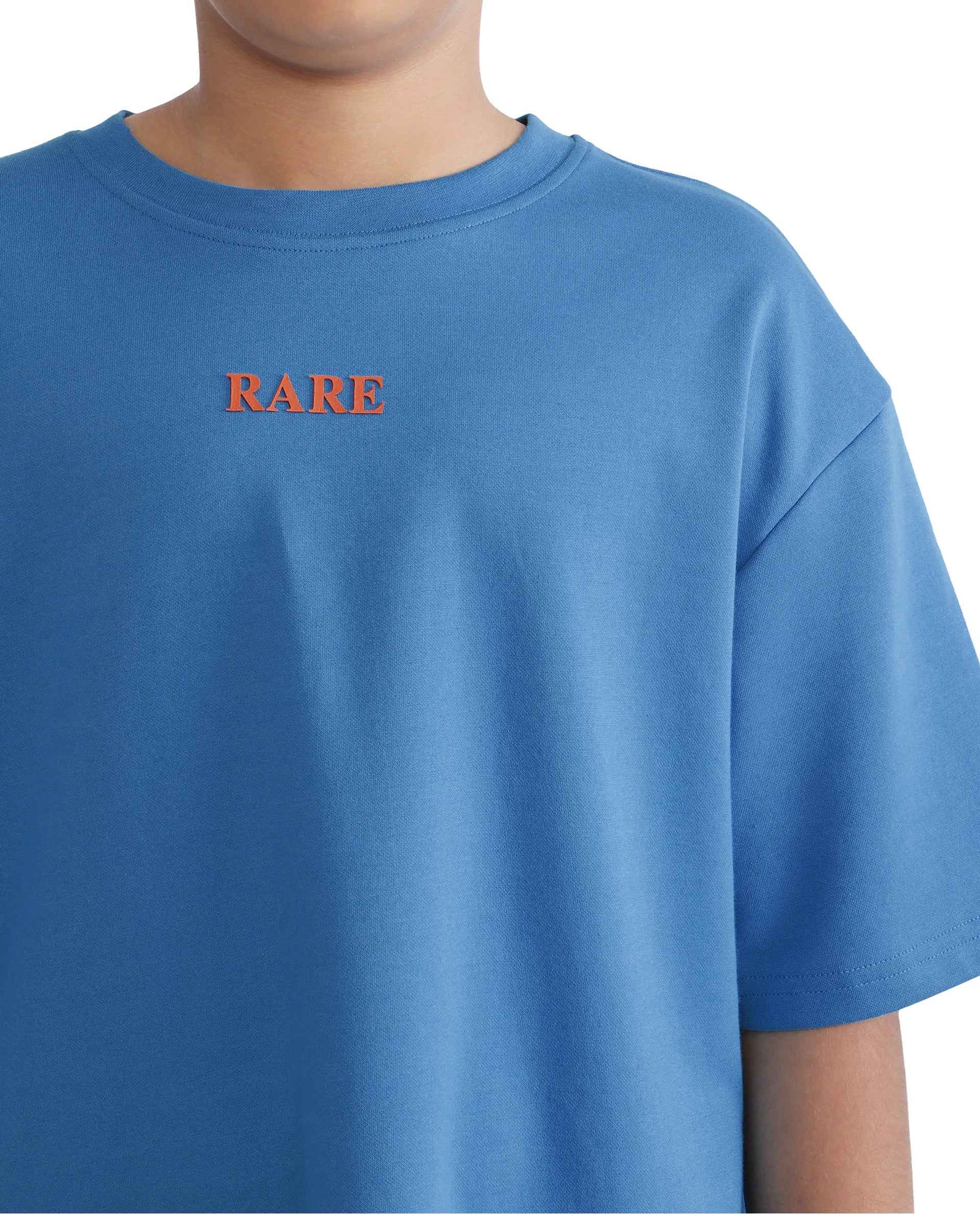 Rare Ones Kids Herm Flouroscent Blue Cotton Poly Short Sleeve Crew Neck Hd And Cmyk Print T-Shirt - Image 5