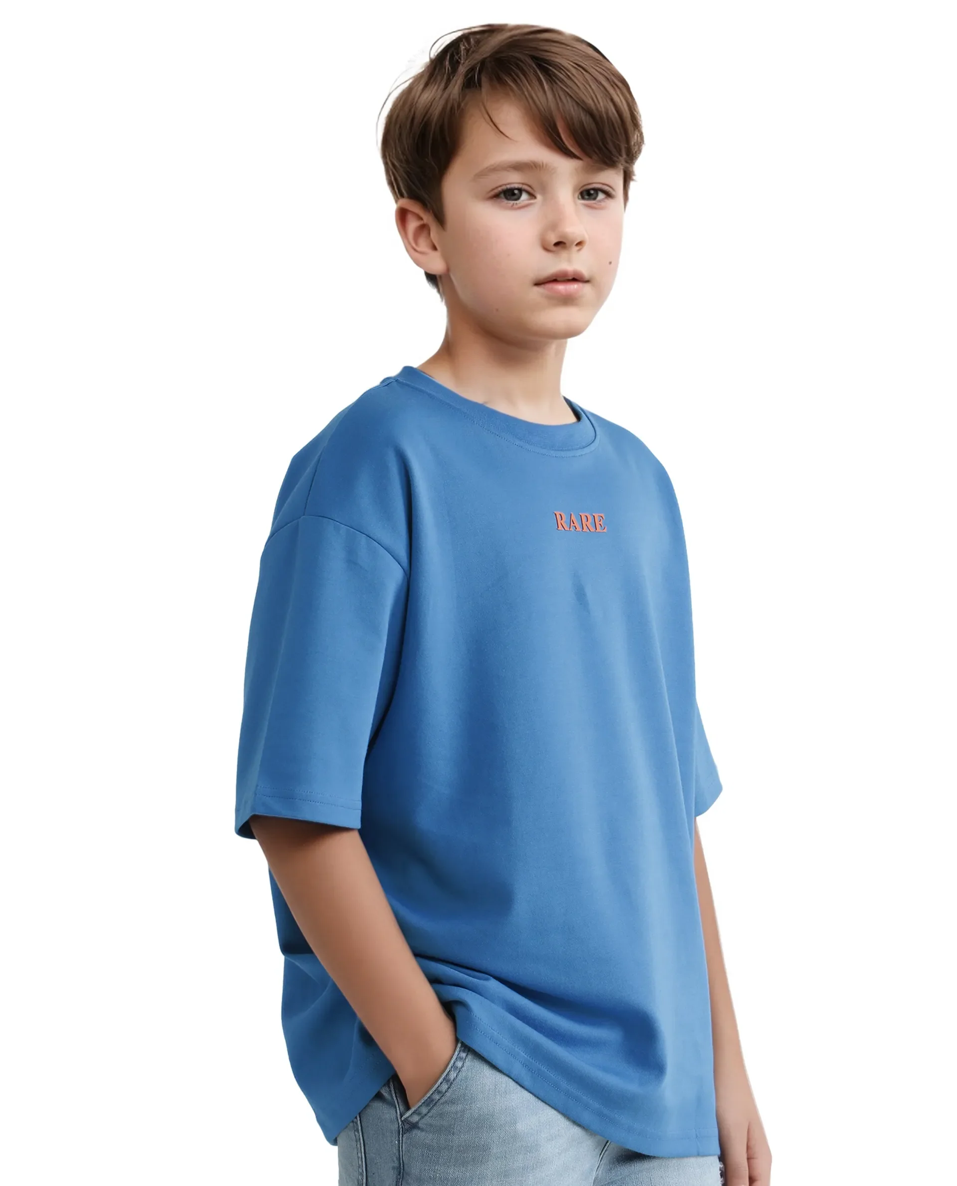 Rare Ones Kids Herm Flouroscent Blue Cotton Poly Short Sleeve Crew Neck Hd And Cmyk Print T-Shirt - Image 6
