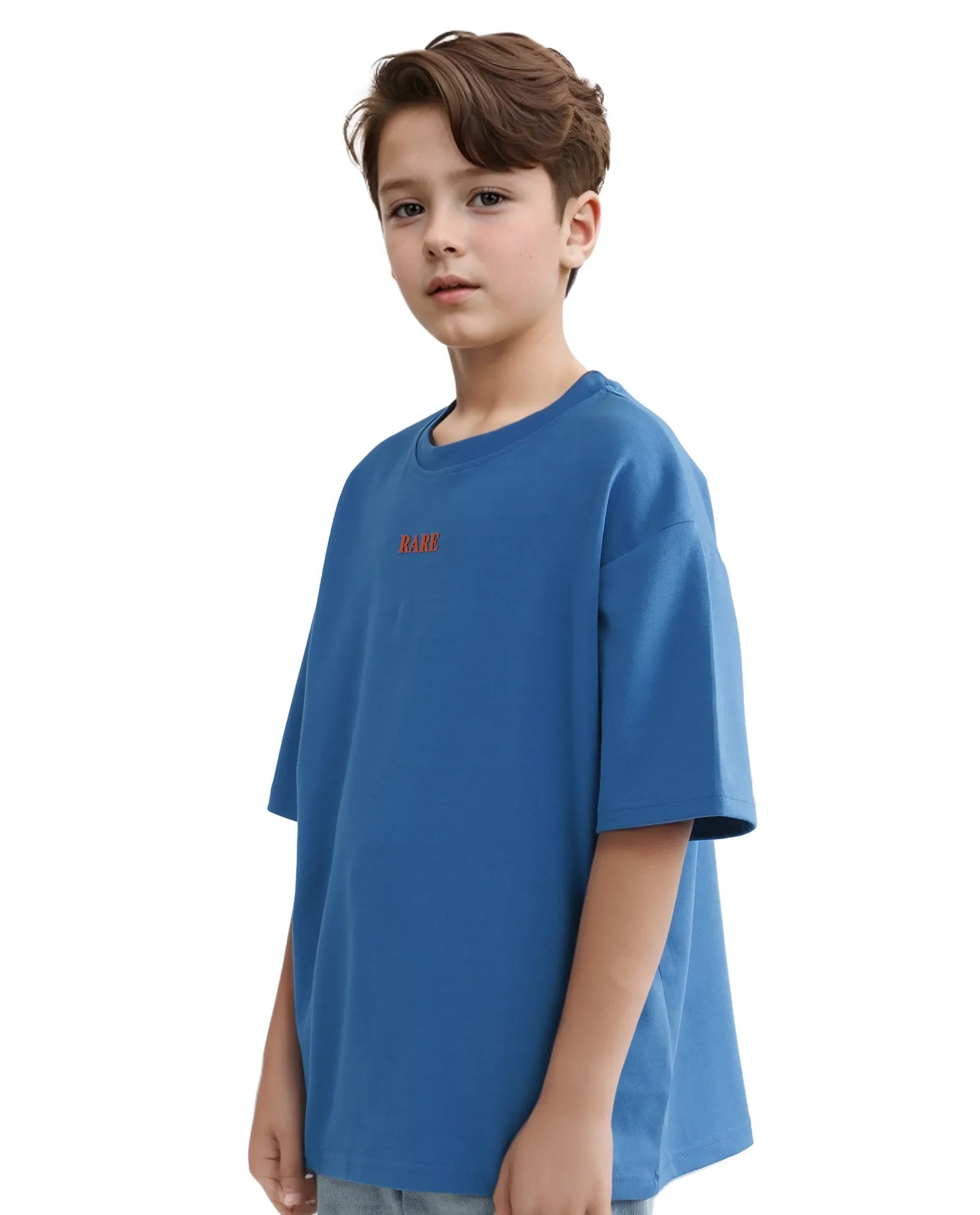 Rare Ones Kids Herm Flouroscent Blue Cotton Poly Short Sleeve Crew Neck Hd And Cmyk Print T-Shirt - Image 7
