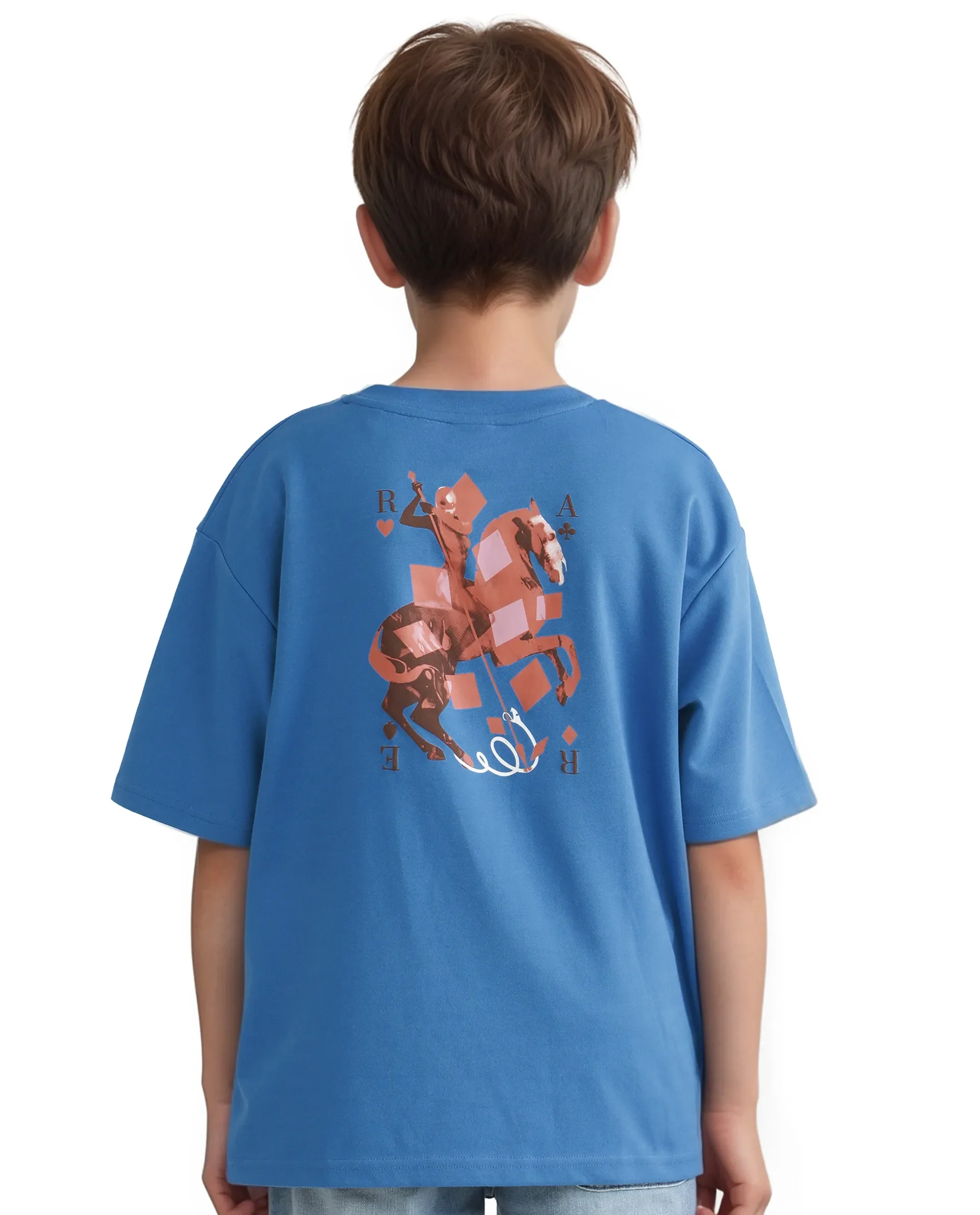 Rare Ones Kids Herm Flouroscent Blue Cotton Poly Short Sleeve Crew Neck Hd And Cmyk Print T-Shirt - Image 8