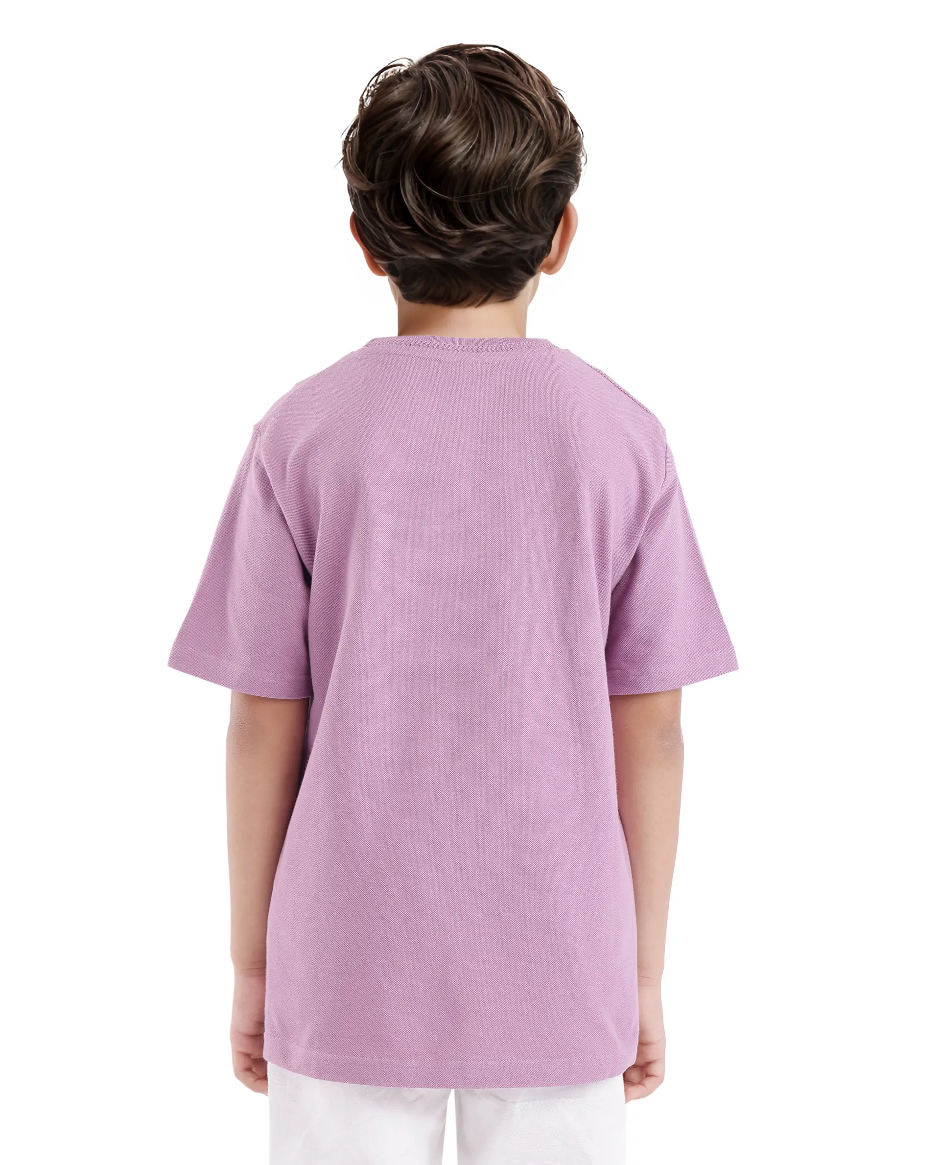 Rare Ones Kids Heron Pastel Purple Cotton Short Sleeve Crew Neck Embroidered T-Shirt - Image 10