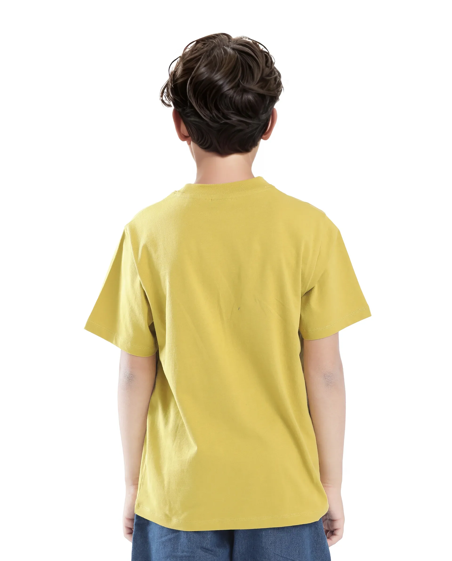 Rare Ones Kids Hype Yellow Cotton Half Sleeve Graphic Print Slip-On Closure Regular Fit T-Shirt - Image 10