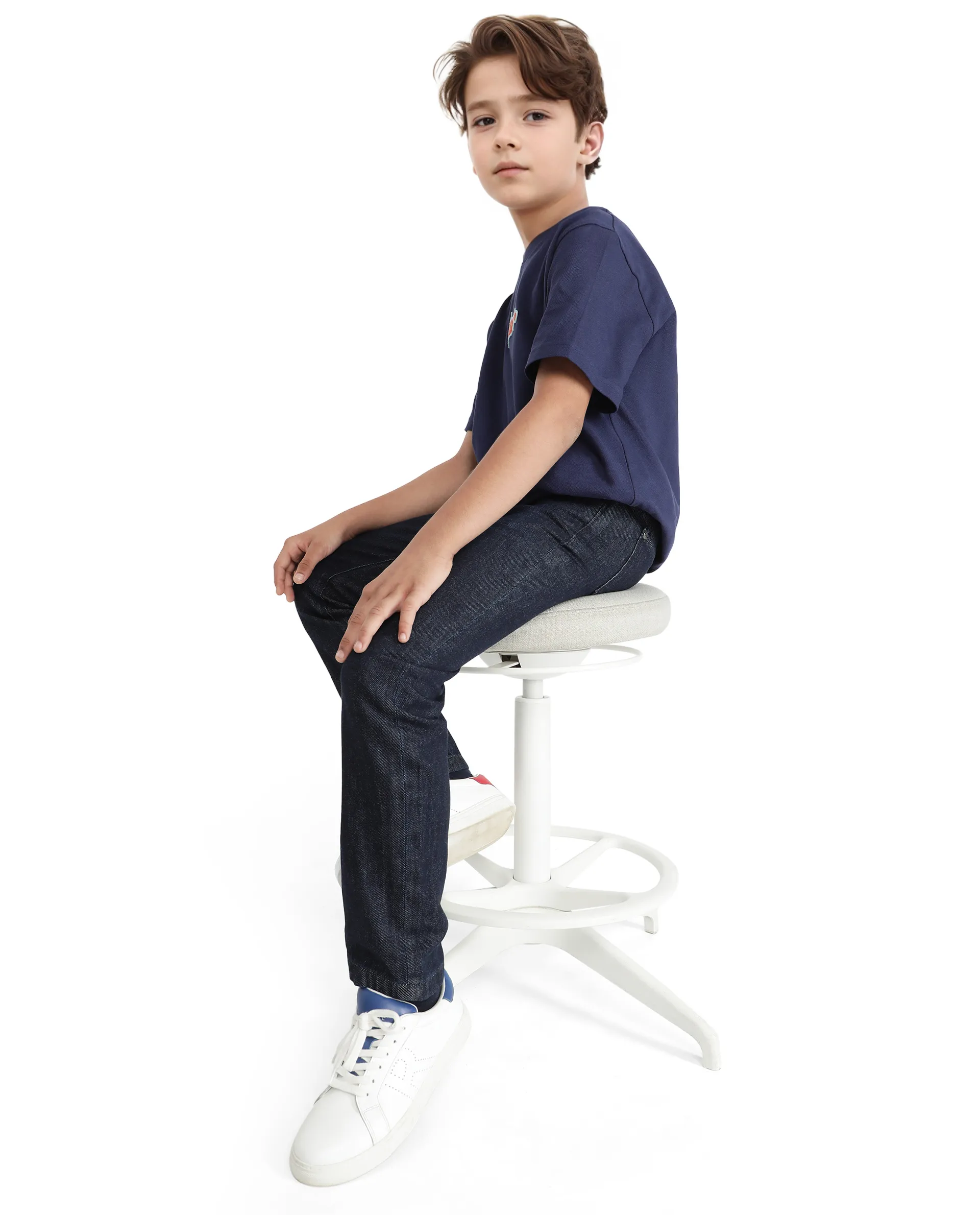Rare Ones Kids Ivan Dark Blue Slim Fit Denim Pant - Image 3