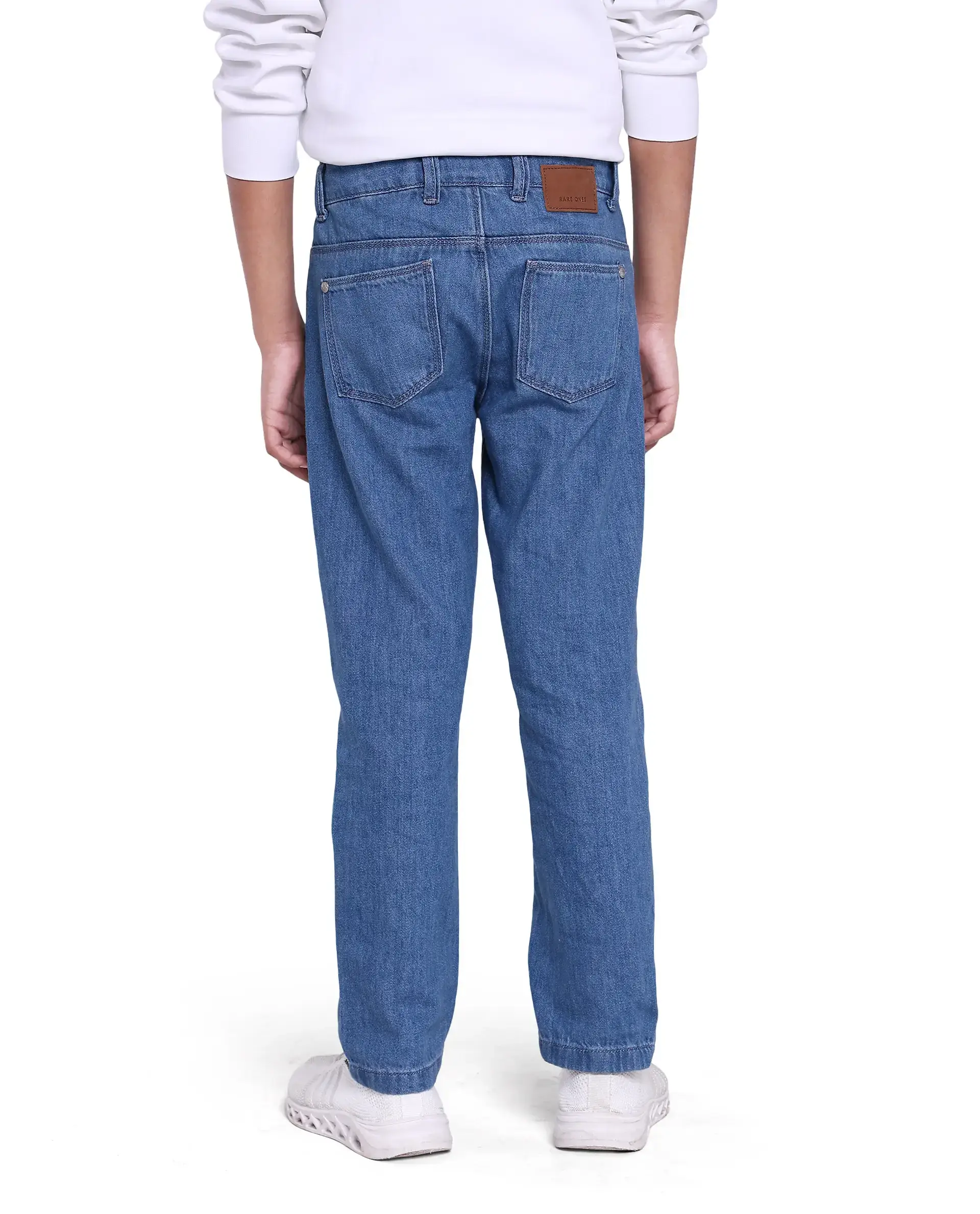 Rare Ones Kids Ivan Light Blue Cotton Slim Fit Denim Pant - Image 6