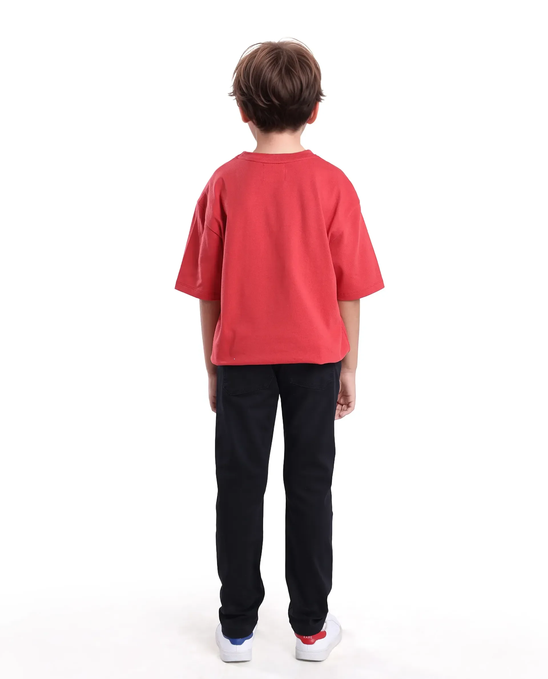 Rare Ones Kids Jace-K Black Cotton Solid Button And Zip Closure Slim Fit Fit Jeans - Image 5