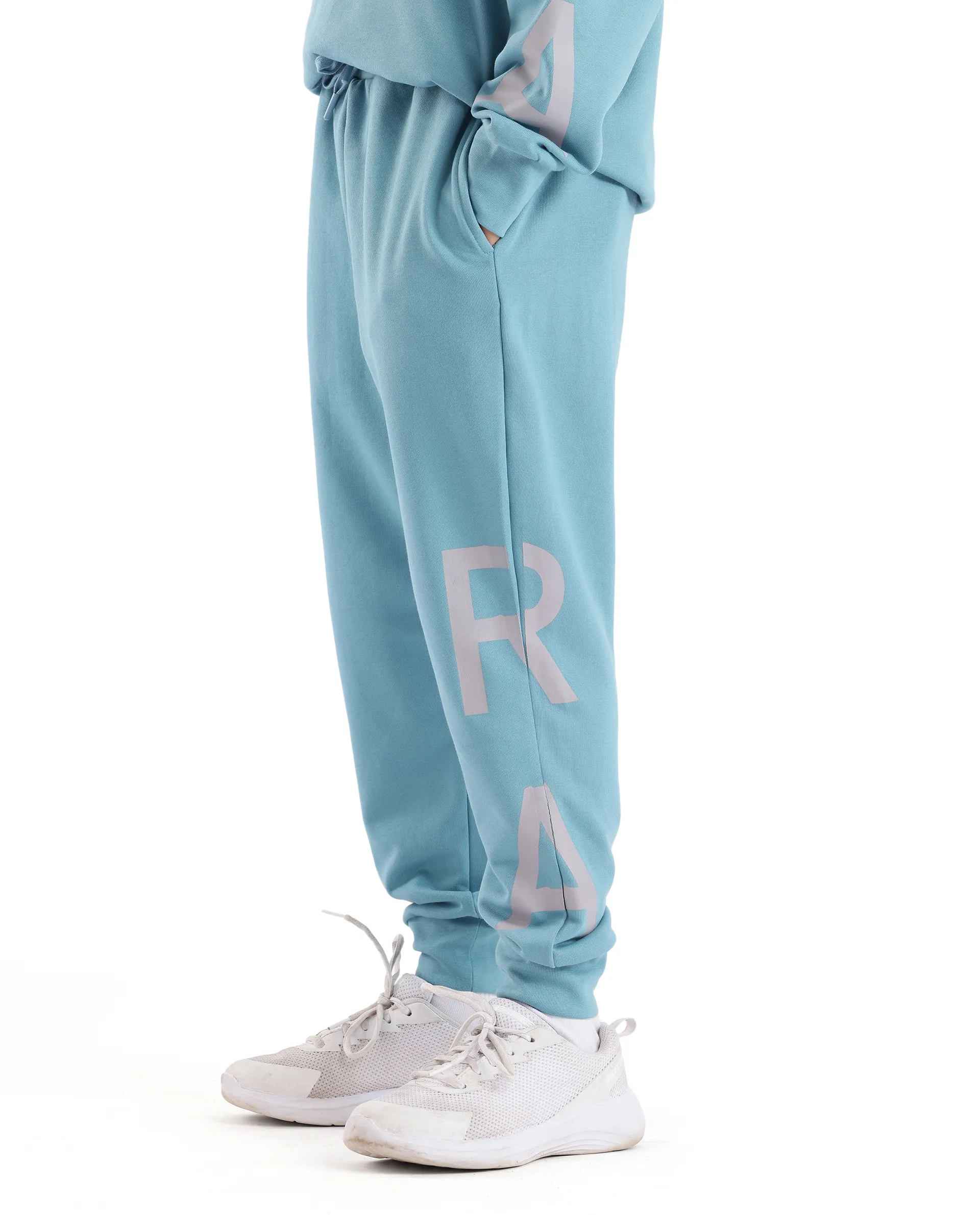 Rare Ones Kids Joe Blue Cotton Poly Plastisol Print Trackpant - Image 4
