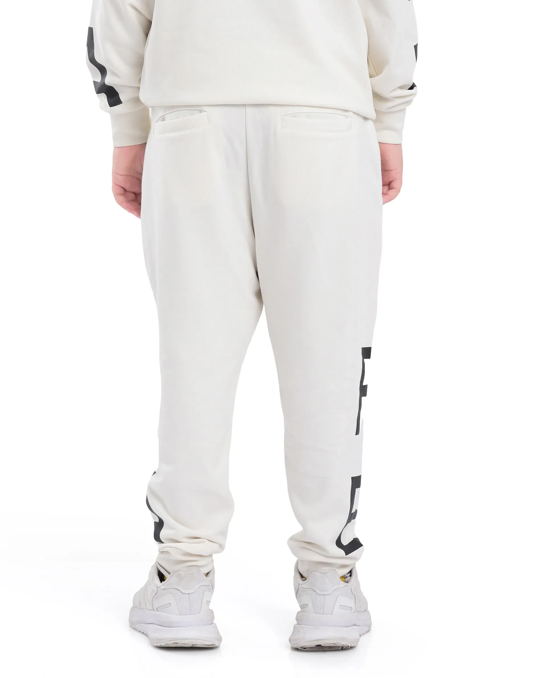 Rare Ones Kids Joe Off White Cotton Poly Plastisol Print Trackpant - Image 5