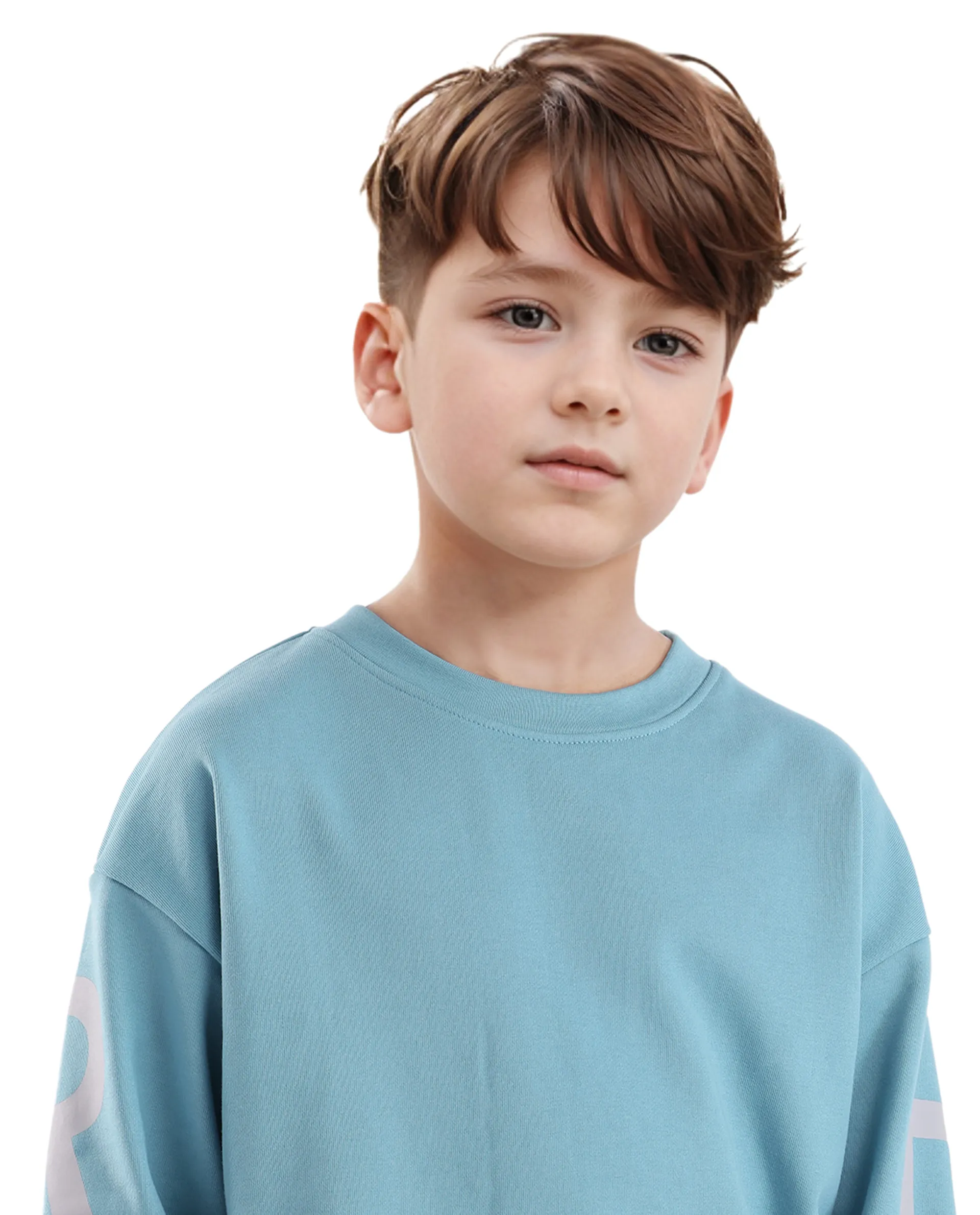 Rare Ones Kids Joen Blue Cotton Poly Full Sleeve Plastisol Print Sweatshirt - Image 6