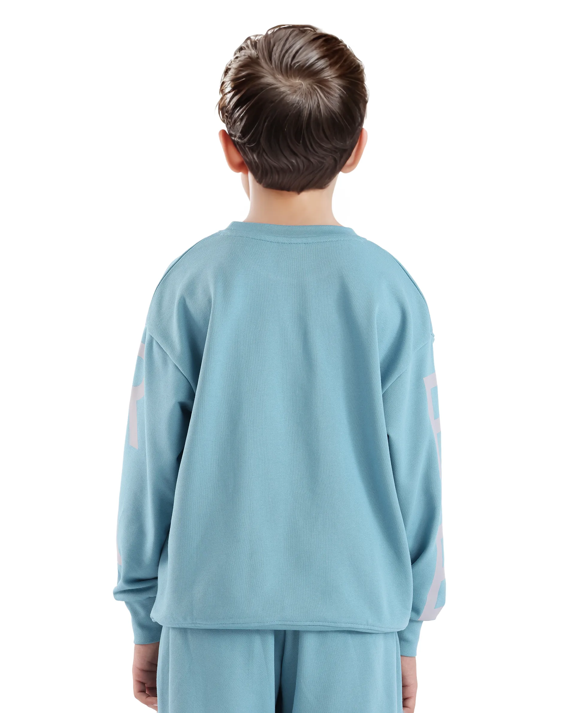 Rare Ones Kids Joen Blue Cotton Poly Full Sleeve Plastisol Print Sweatshirt - Image 9
