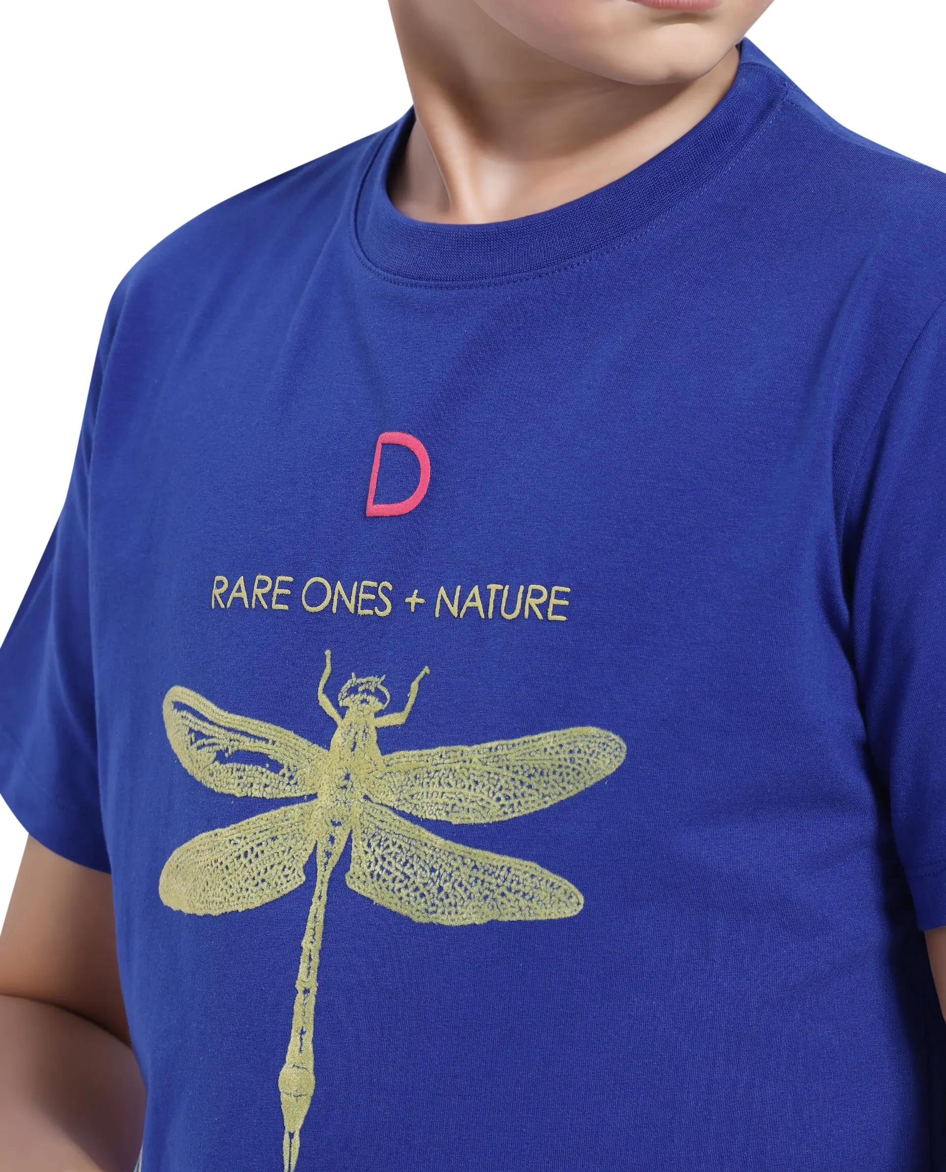 Rare Ones Kids Jos Blue Cotton Blend Short Sleeve Regular Fit Hd Placement Print T-Shirt - Image 5