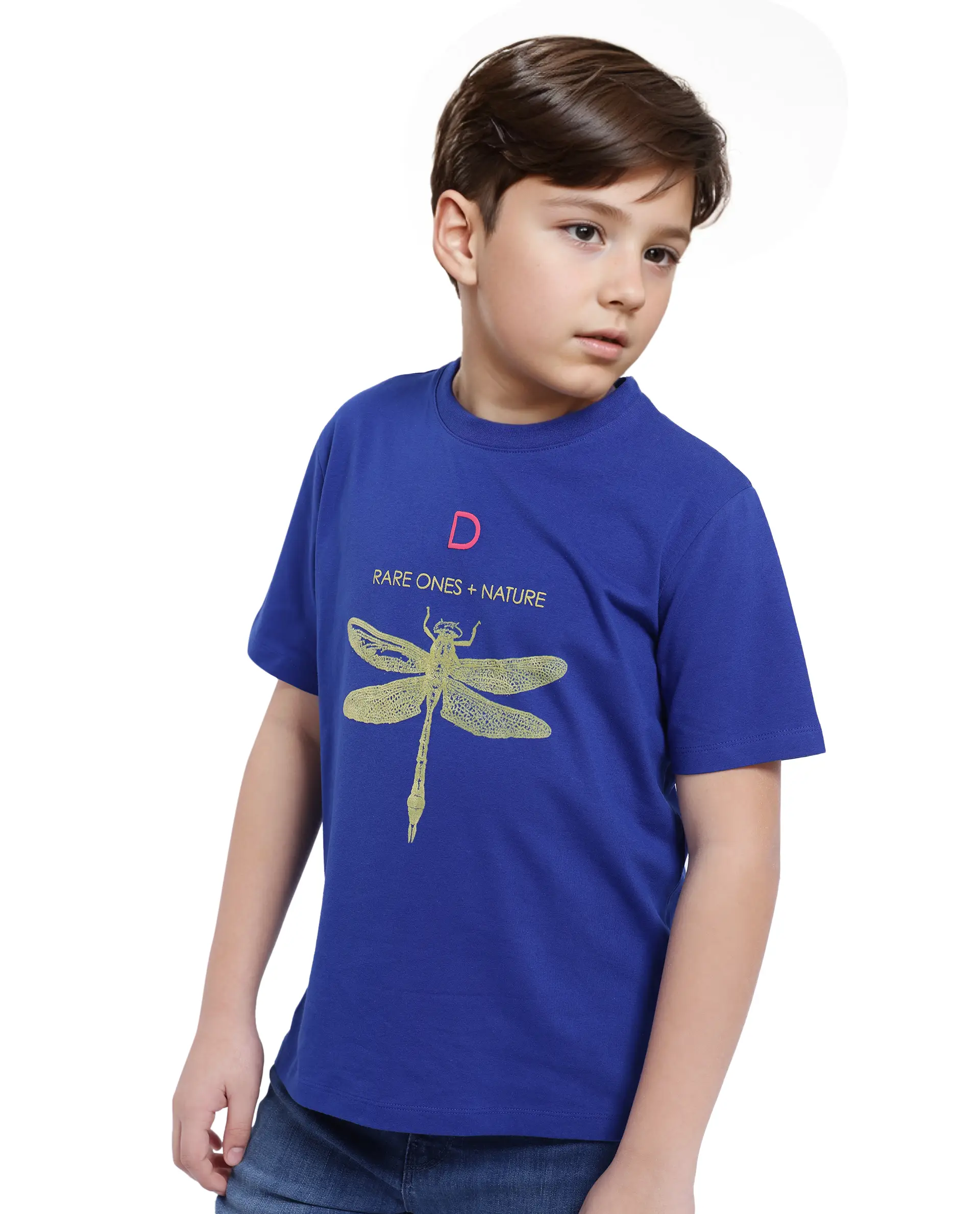 Rare Ones Kids Jos Blue Cotton Blend Short Sleeve Regular Fit Hd Placement Print T-Shirt - Image 8