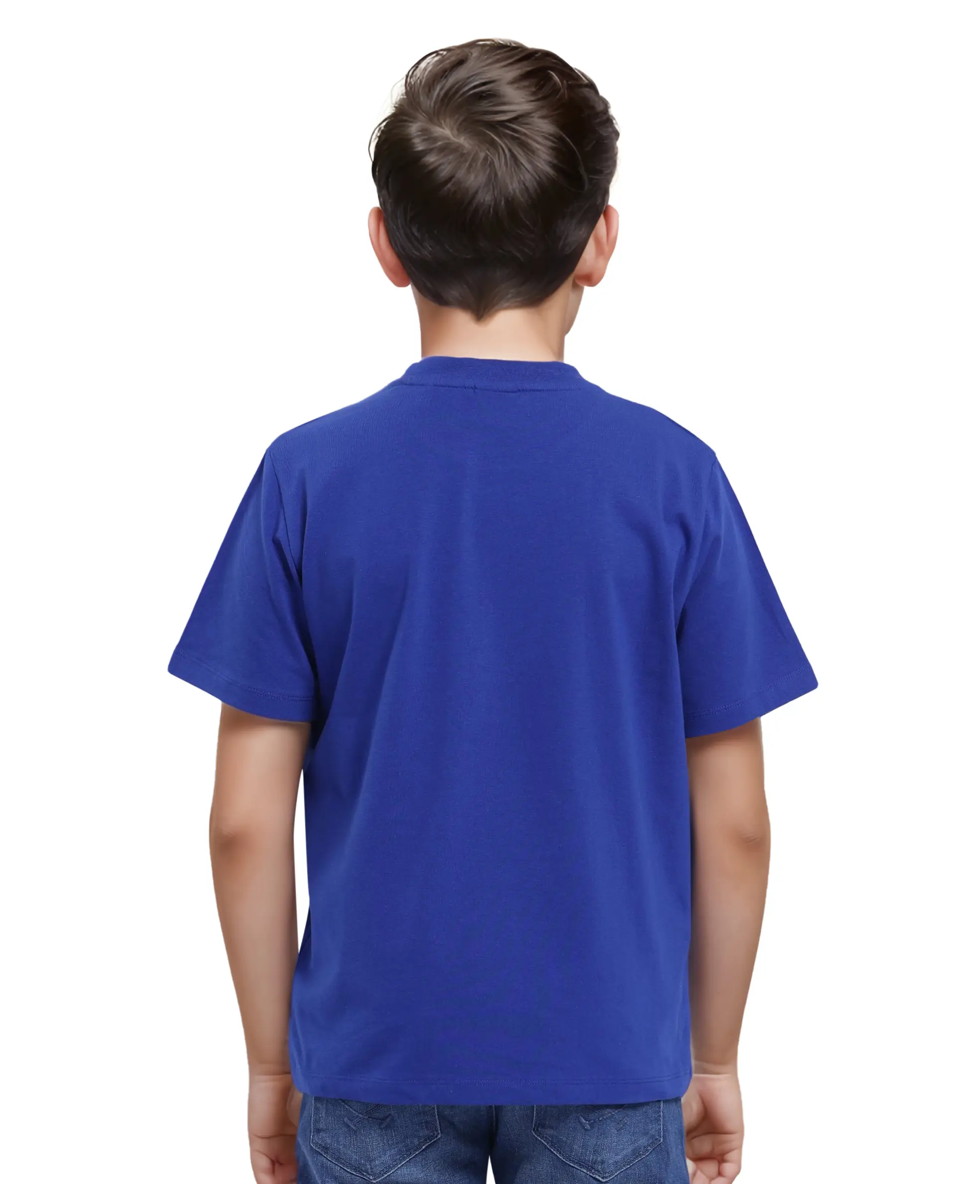 Rare Ones Kids Jos Blue Cotton Blend Short Sleeve Regular Fit Hd Placement Print T-Shirt - Image 9