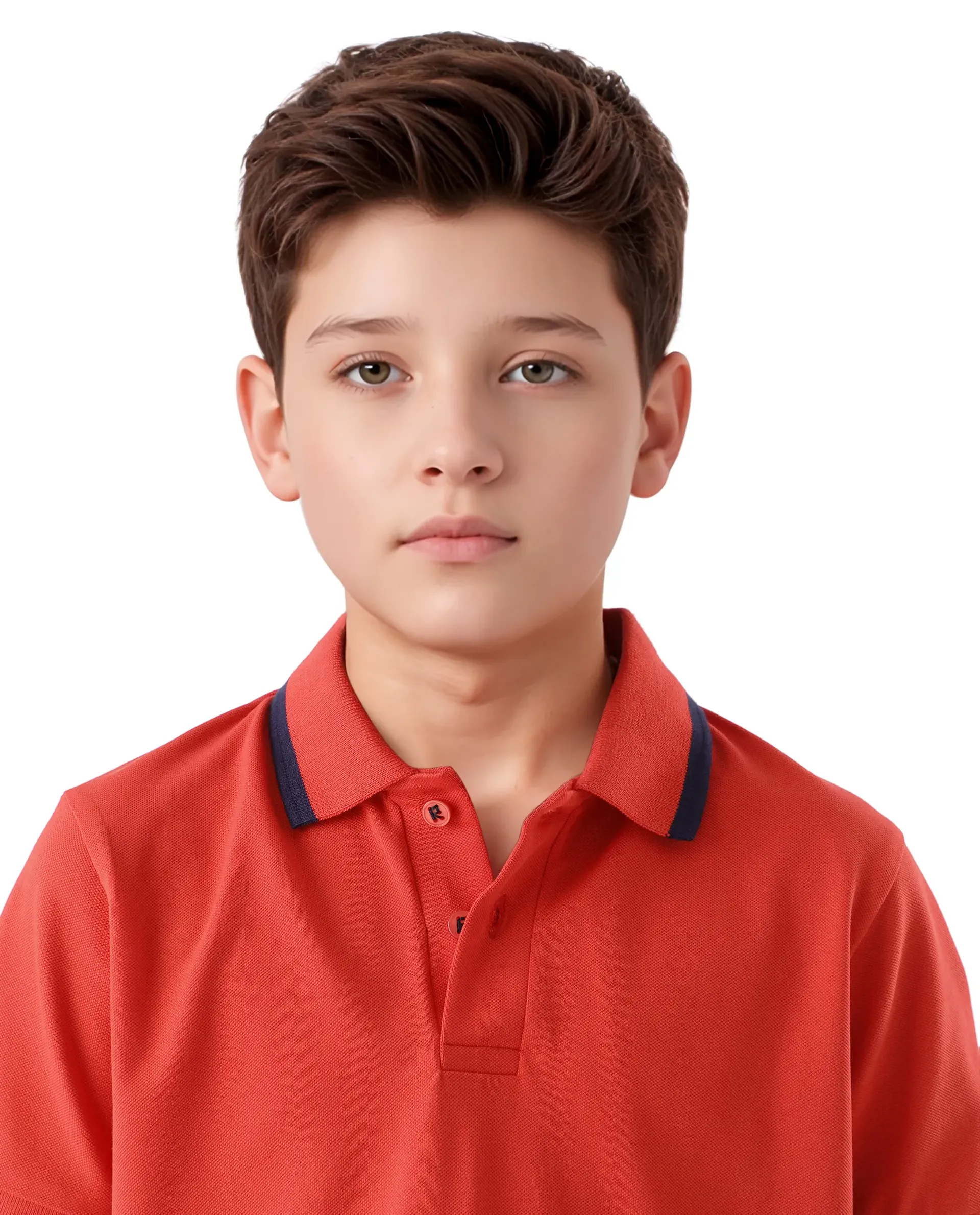 Rare Ones Kids Juno Red Cotton Blend Half Sleeve Printed Regular Fit Polo - Image 4