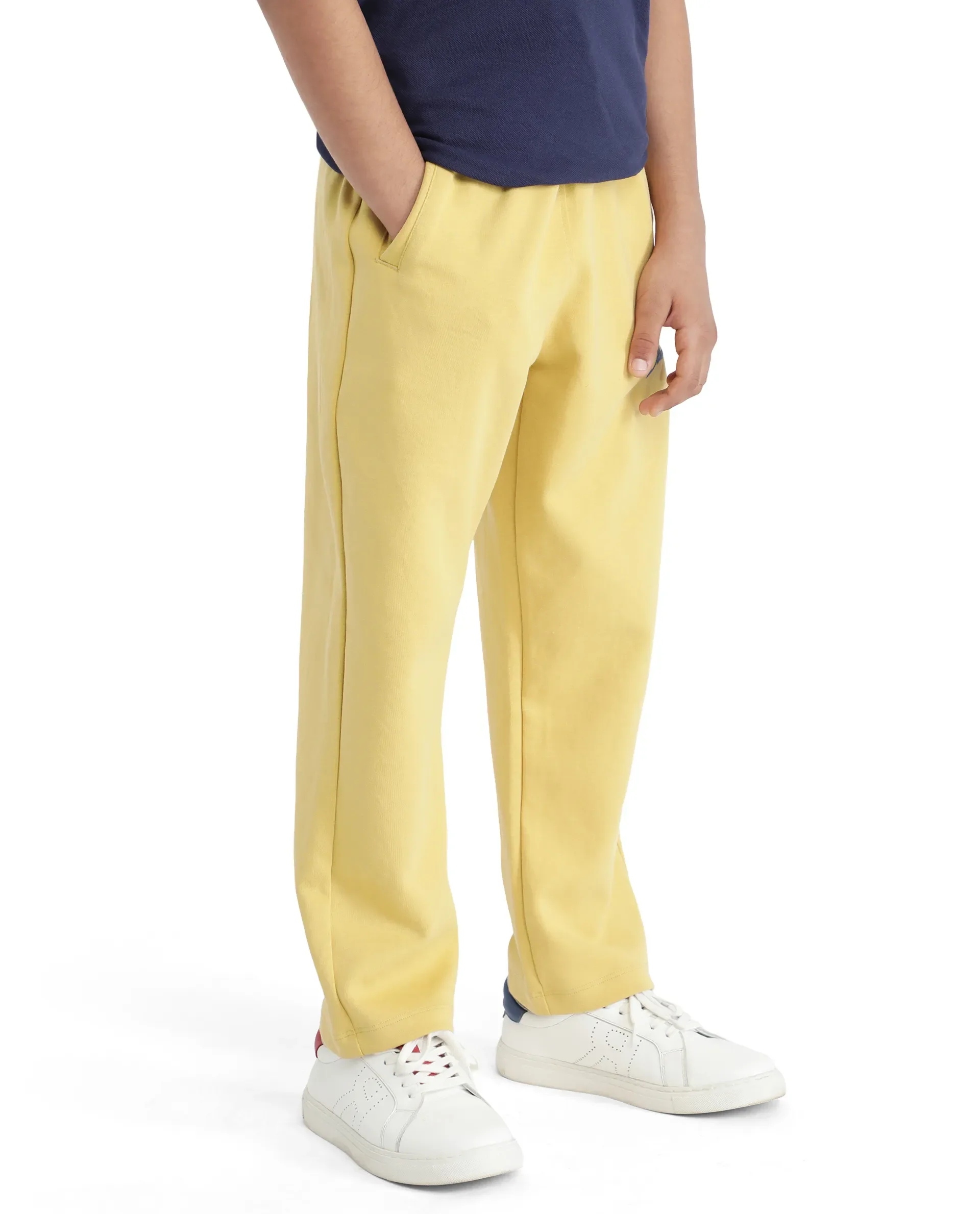 Rare Ones Kids Kan Yellow Cotton Poly Flock Print Trackpant - Image 6