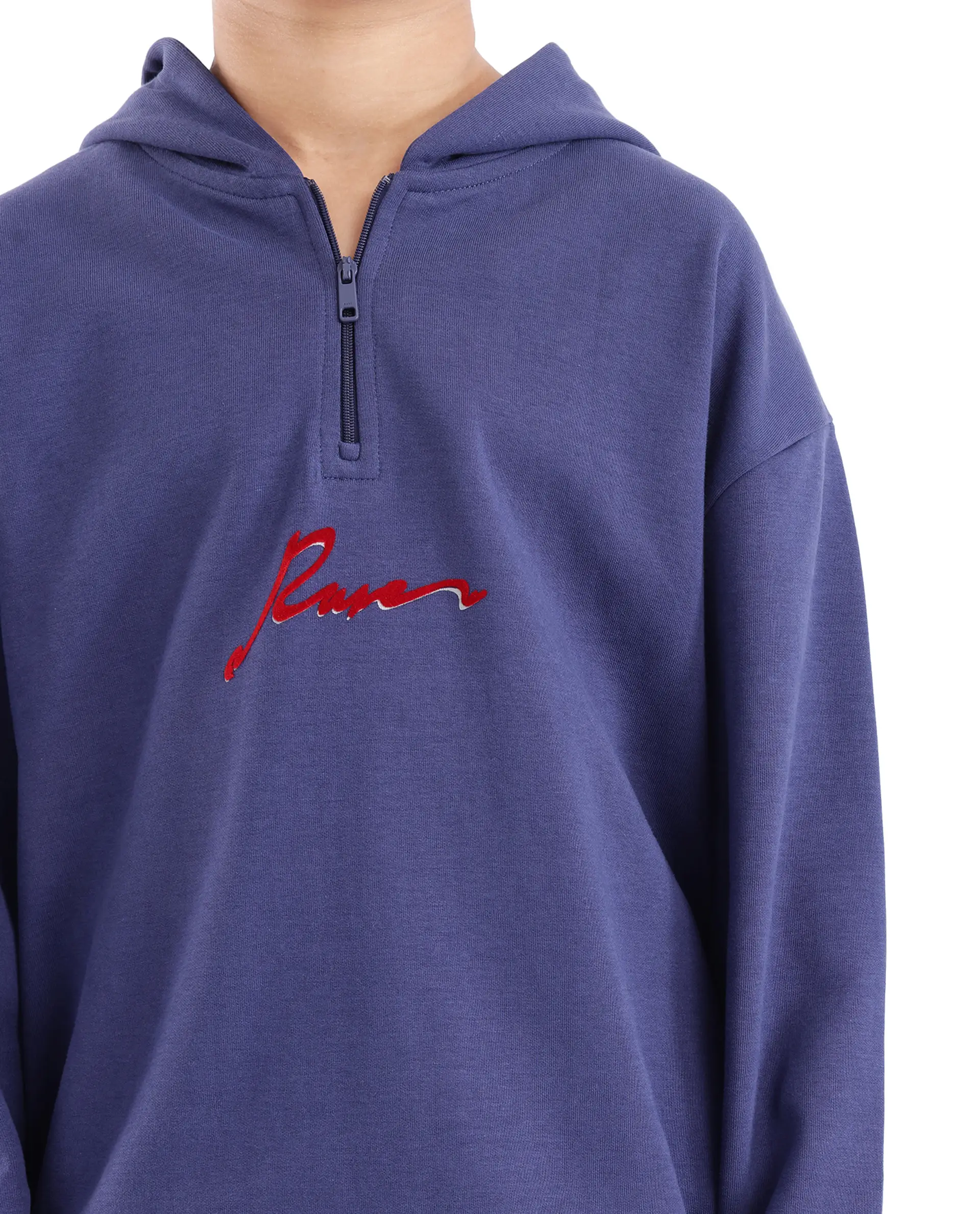 Rare Ones Kids Kanzy Navy Cotton Poly Full Sleeve Flock Print Sweatshirt - Image 6