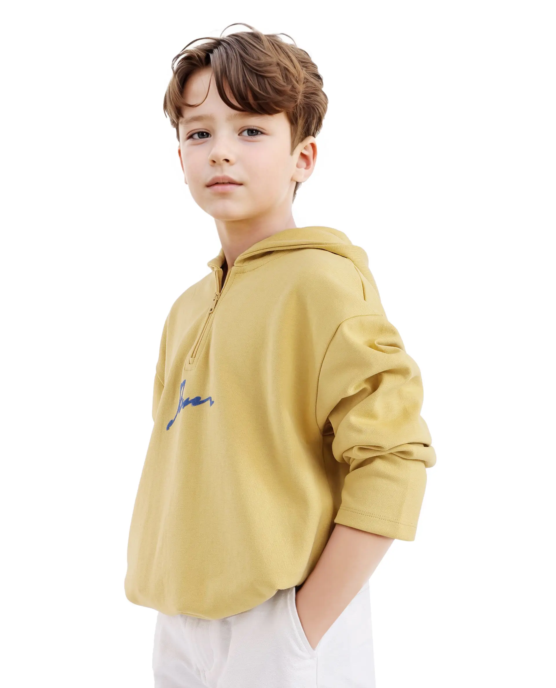 Rare Ones Kids Kanzy Yellow Cotton Poly Full Sleeve Flock Print Sweatshirt - Image 6