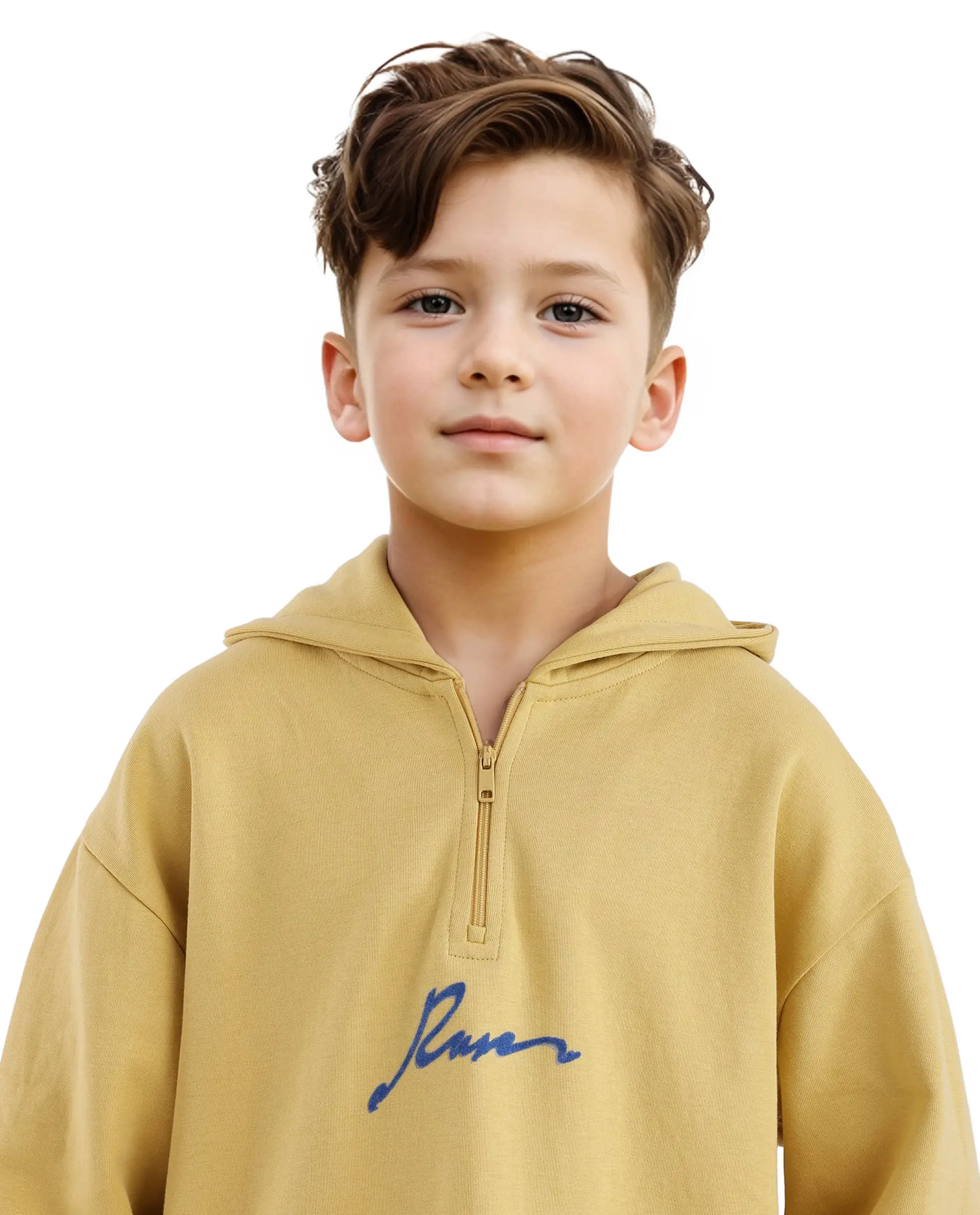 Rare Ones Kids Kanzy Yellow Cotton Poly Full Sleeve Flock Print Sweatshirt - Image 7