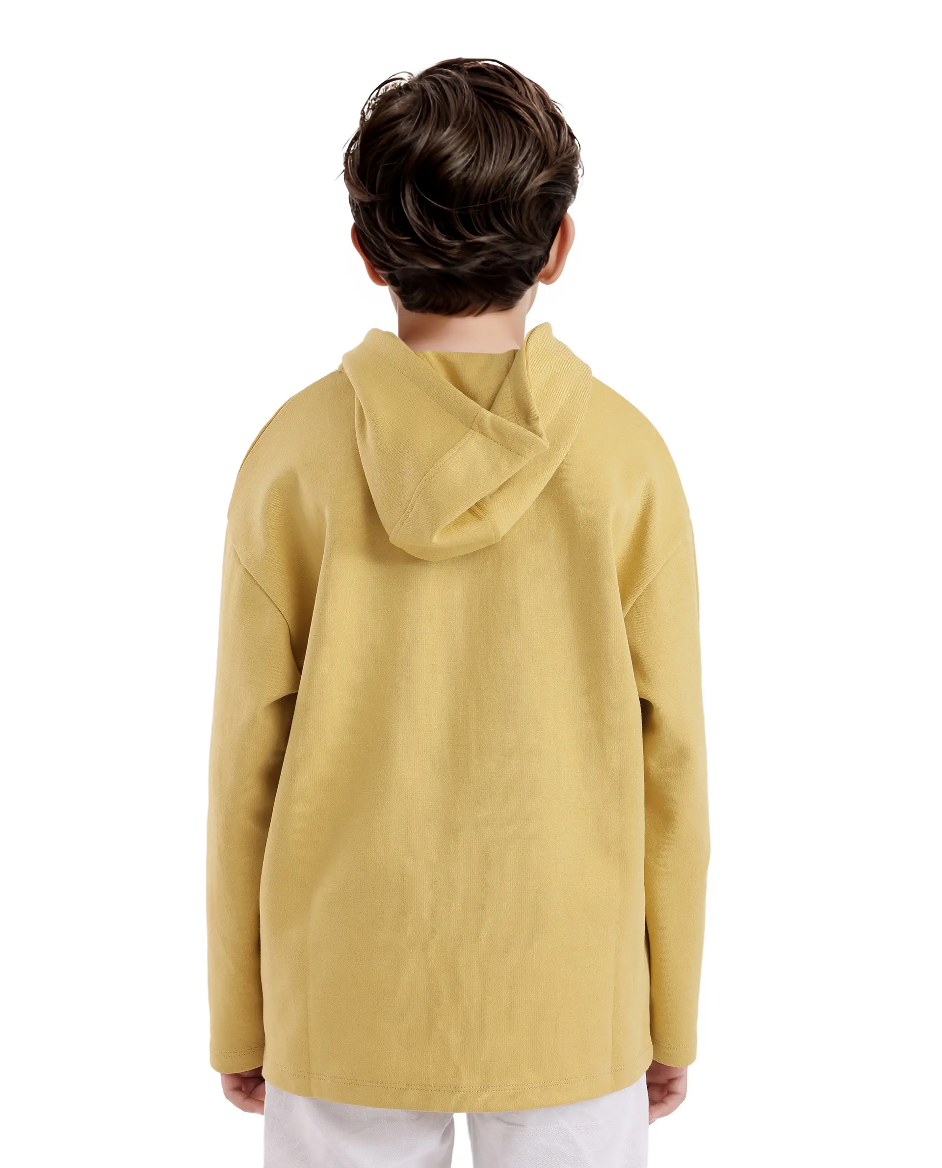 Rare Ones Kids Kanzy Yellow Cotton Poly Full Sleeve Flock Print Sweatshirt - Image 8