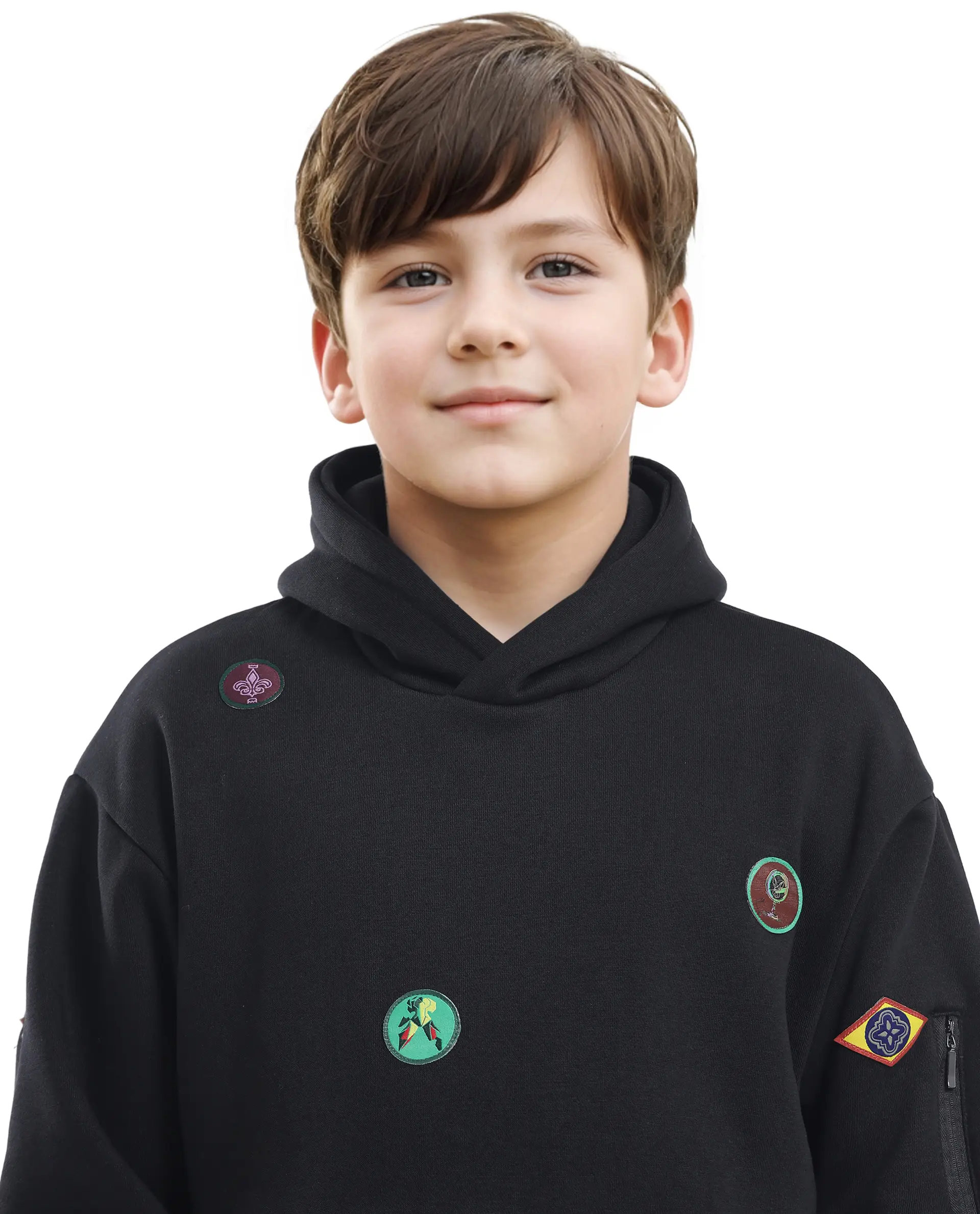 Rare Ones Kids Kar Black Cotton Poly Full Sleeve Applique Sweatshirt - Image 4