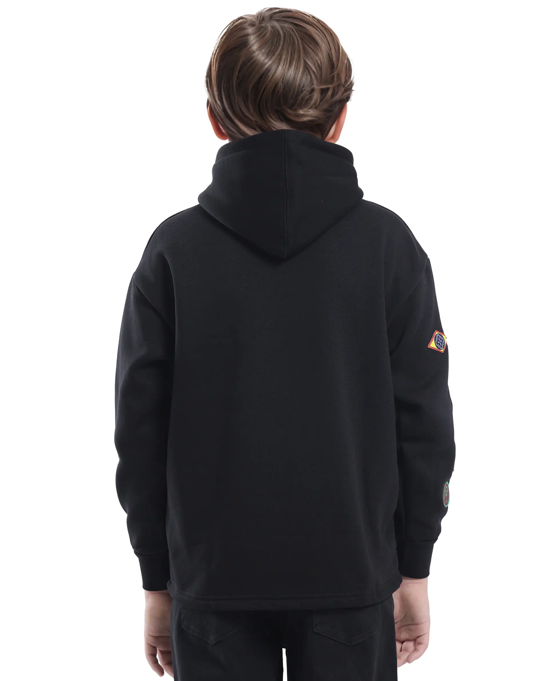 Rare Ones Kids Kar Black Cotton Poly Full Sleeve Applique Sweatshirt - Image 7