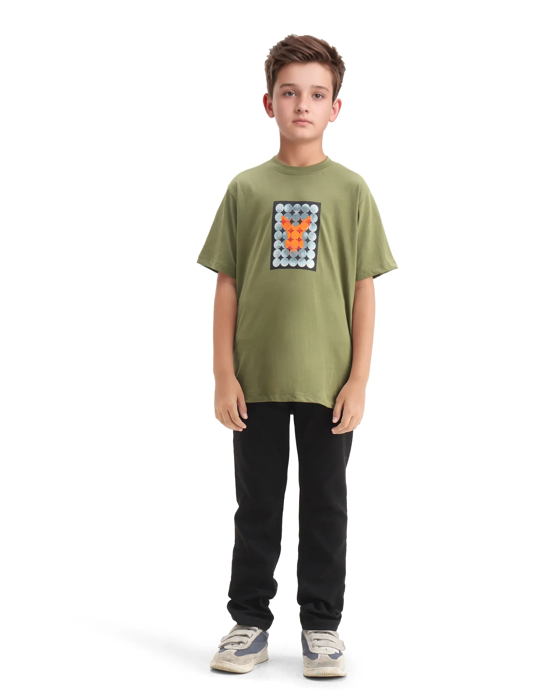 Rare Ones Kids Kino Black Cotton Poly Solid Slim Fit Denim Pant - Image 6