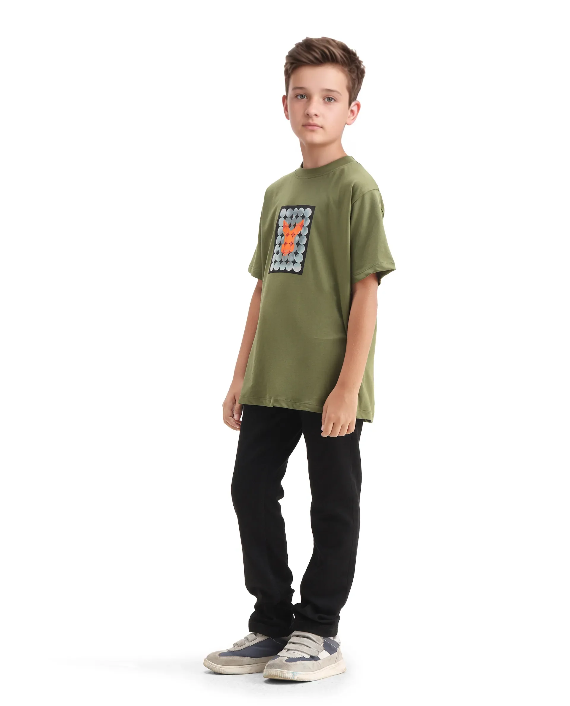 Rare Ones Kids Kino Black Cotton Poly Solid Slim Fit Denim Pant - Image 7