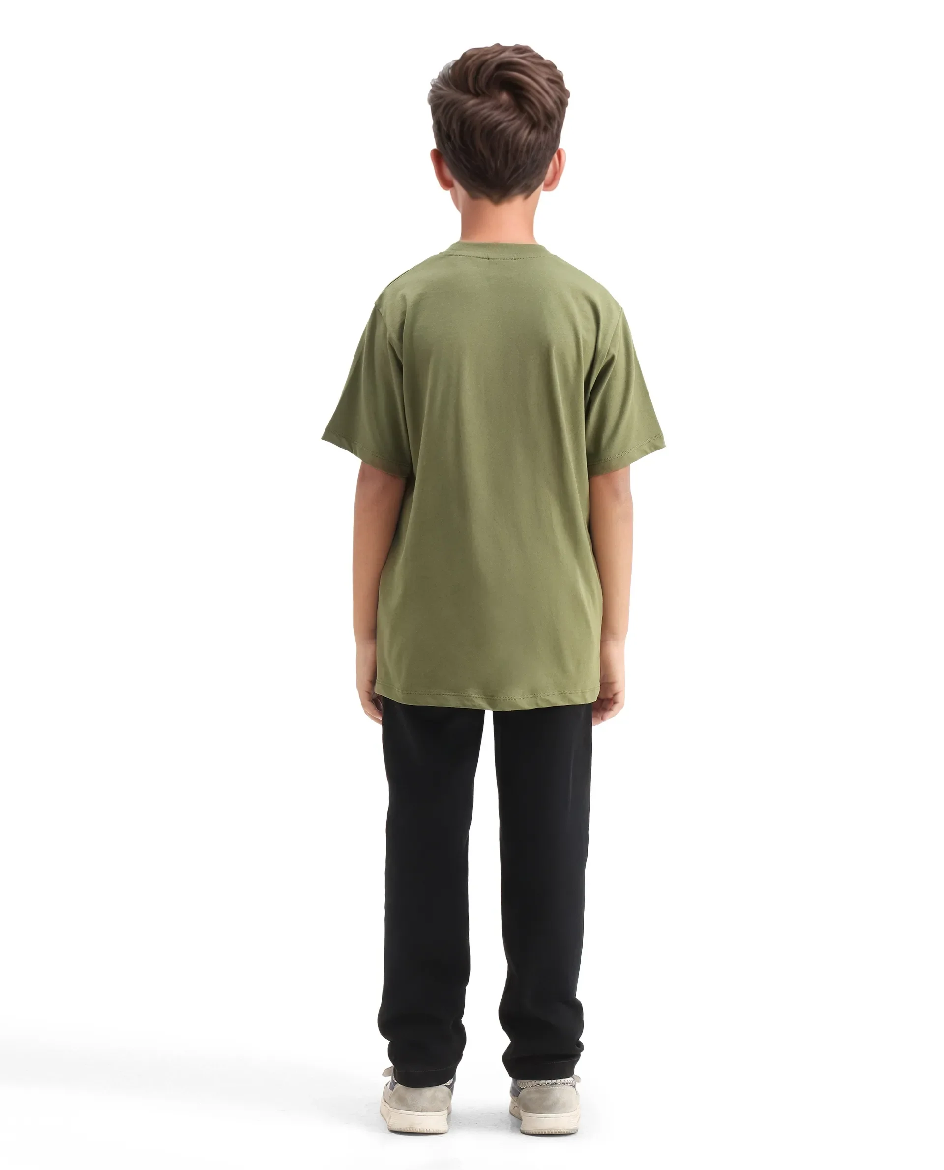 Rare Ones Kids Kino Black Cotton Poly Solid Slim Fit Denim Pant - Image 9