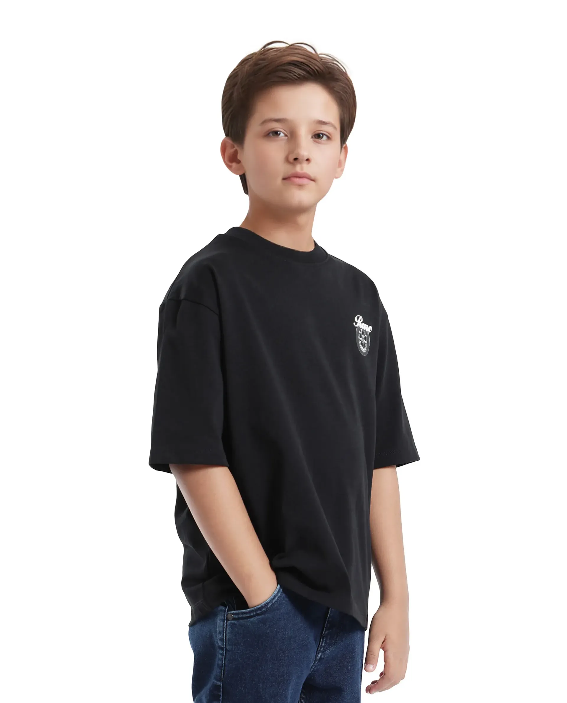Rare Ones Kids Knox Black Cotton Short Sleeve Crew Neck Graphic Printed T-Shirt - Image 7