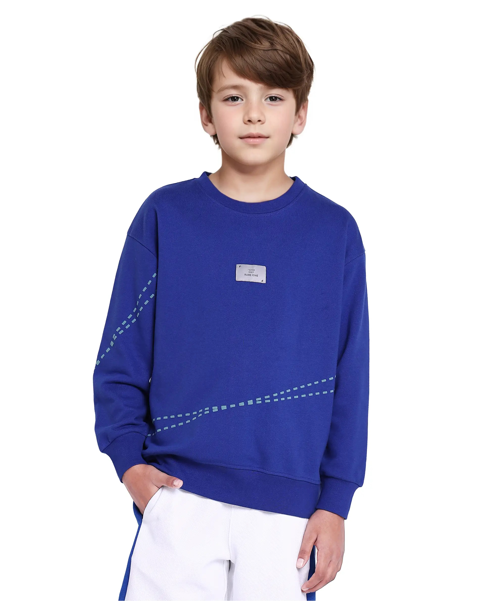 Rare Ones Kids Kole Blue Cotton Poly Full Sleeve Hd Print Sweatshirt - Image 5