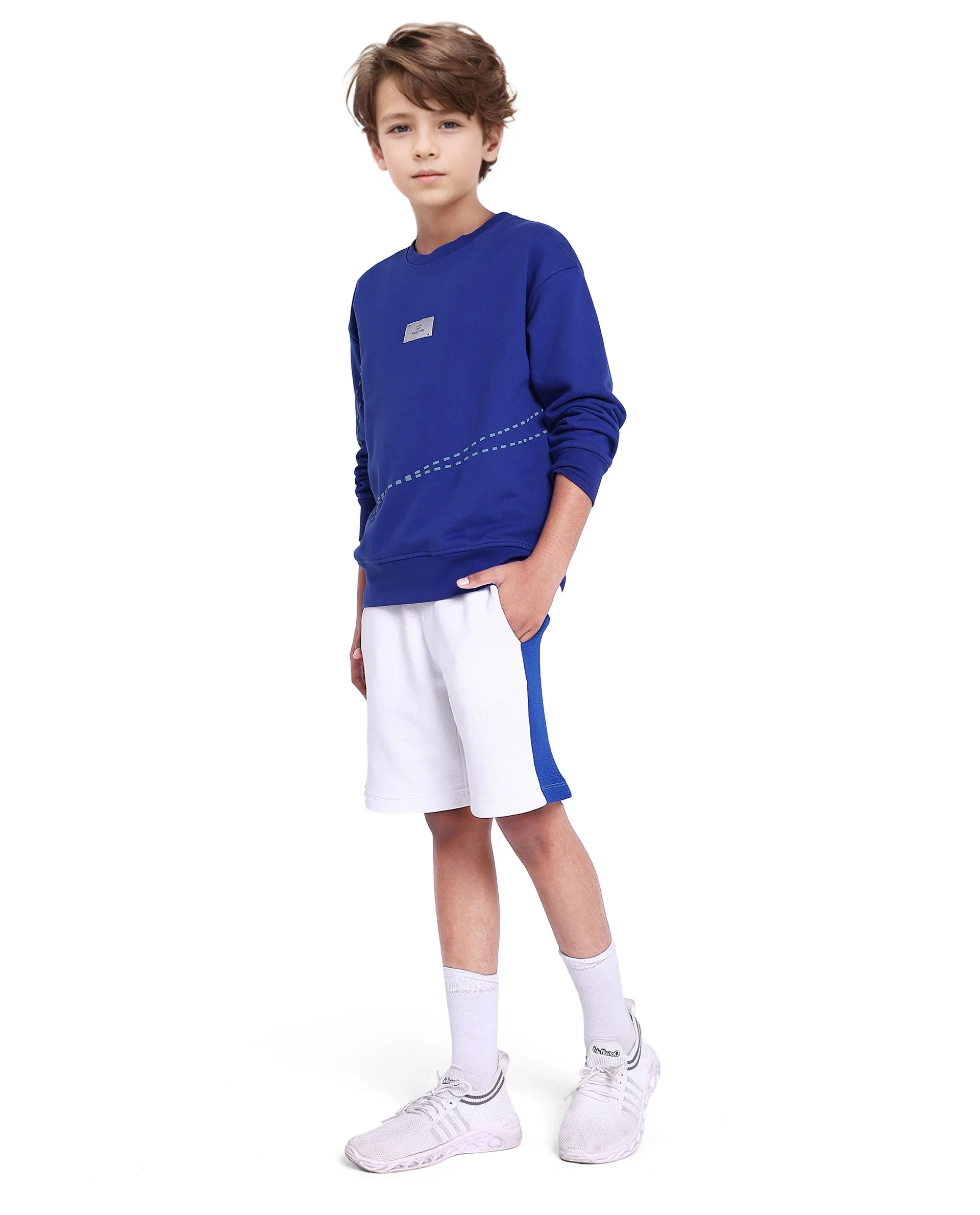 Rare Ones Kids Kole Blue Cotton Poly Full Sleeve Hd Print Sweatshirt - Image 7