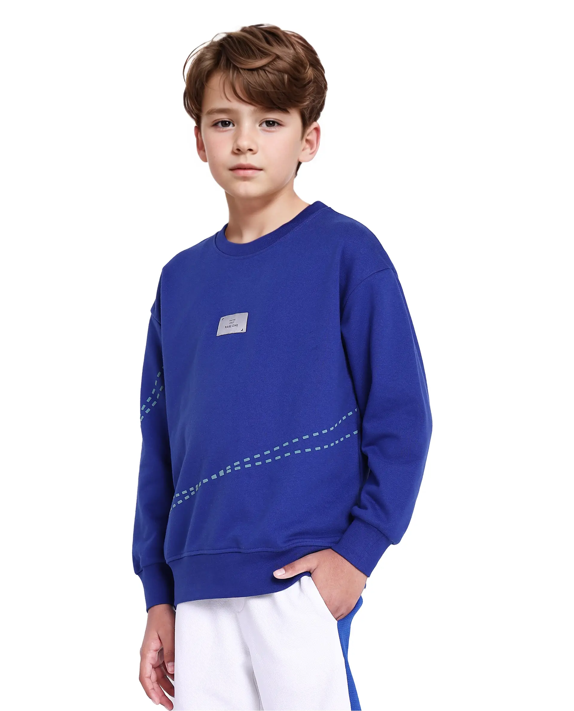 Rare Ones Kids Kole Blue Cotton Poly Full Sleeve Hd Print Sweatshirt - Image 8