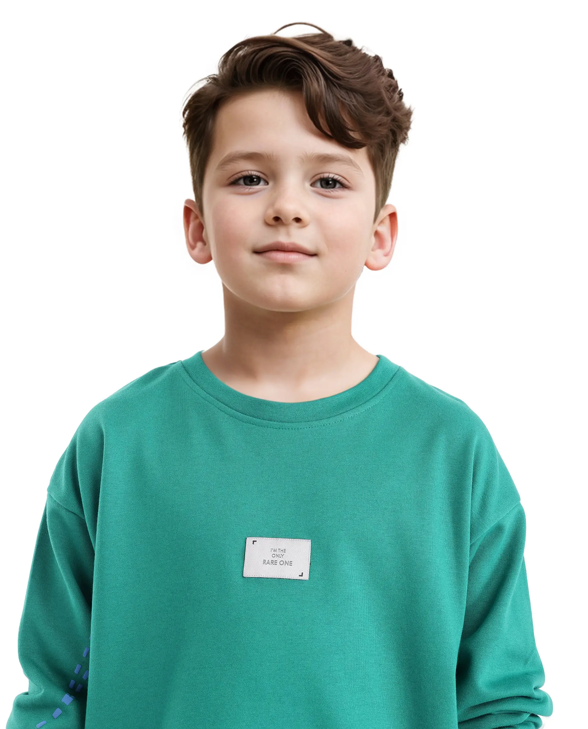 Rare Ones Kids Kole Green Cotton Poly Full Sleeve Hd Print Sweatshirt - Image 4