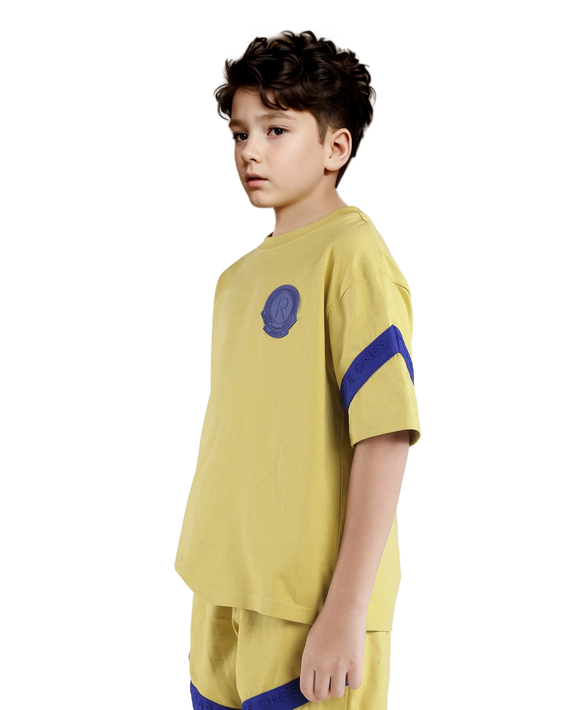 Rare Ones Kids Komp Flouroscent Green Cotton Short Sleeve Crew Neck Pigment Print Boxy T-Shirt - Image 6