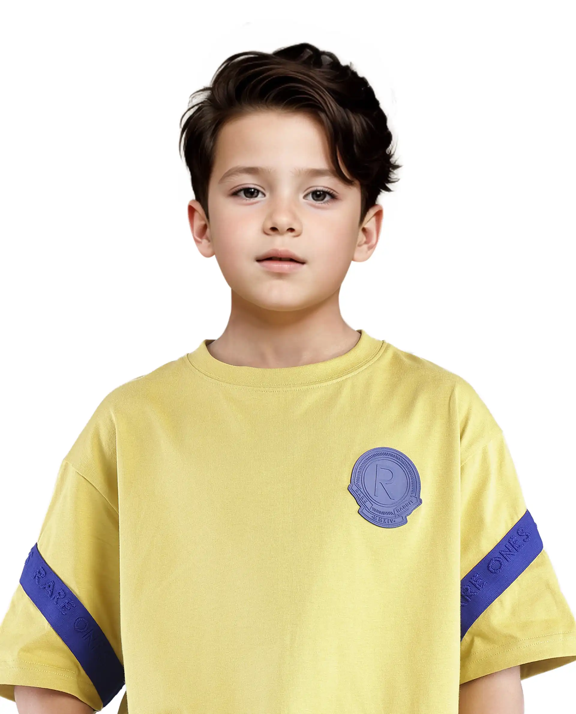 Rare Ones Kids Komp Flouroscent Green Cotton Short Sleeve Crew Neck Pigment Print Boxy T-Shirt - Image 7