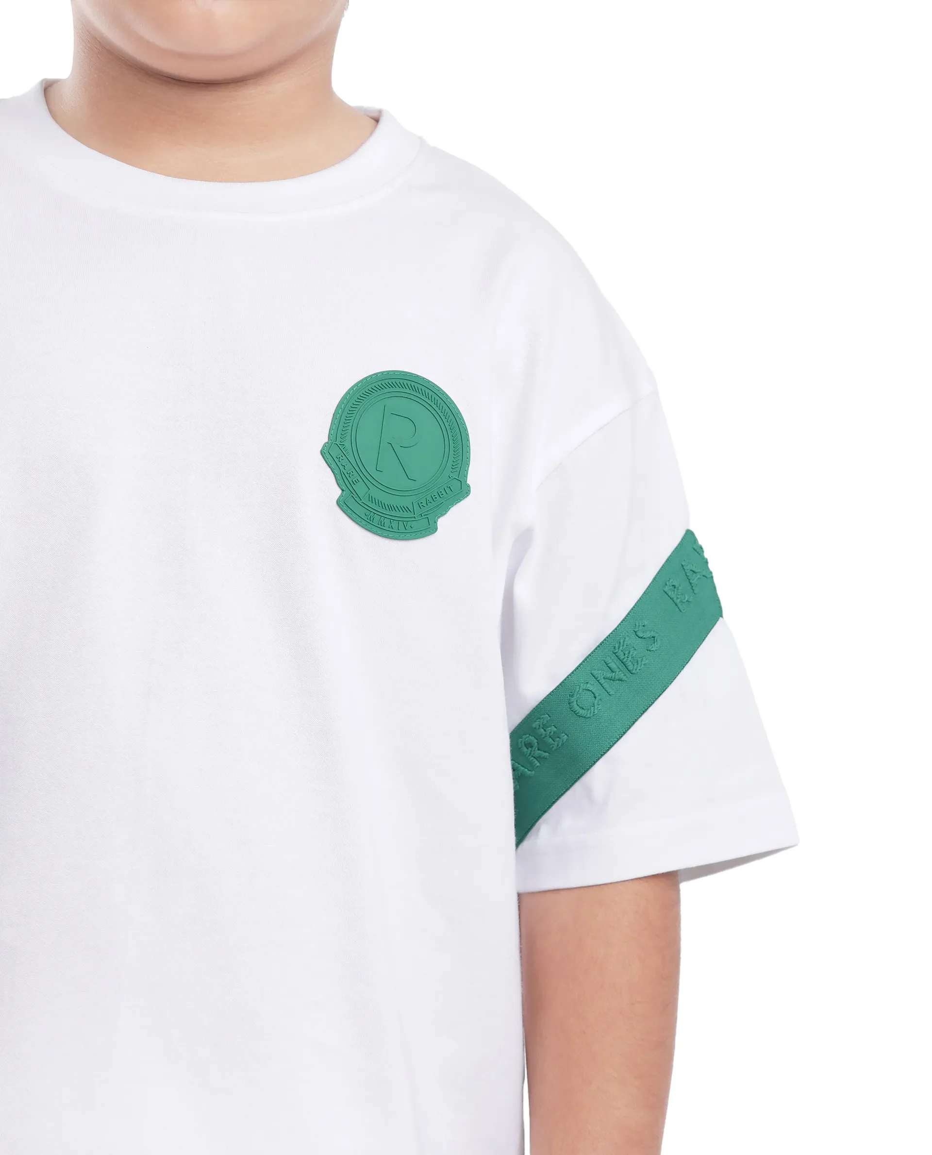 Rare Ones Kids Komp White Cotton Short Sleeve Crew Neck Pigment Print Boxy T-Shirt - Image 6