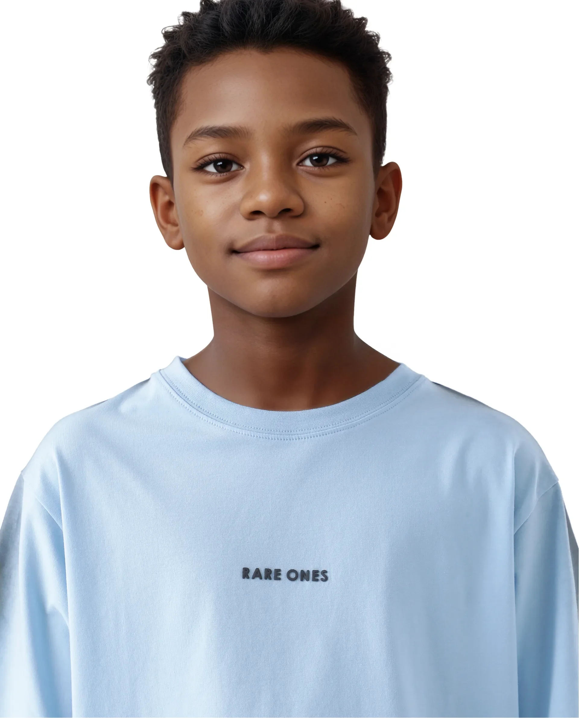 Rare Ones Kids Kruv-K Blue Cotton Short Sleeve Crew Neck Printed Boxy T-Shirt - Image 4